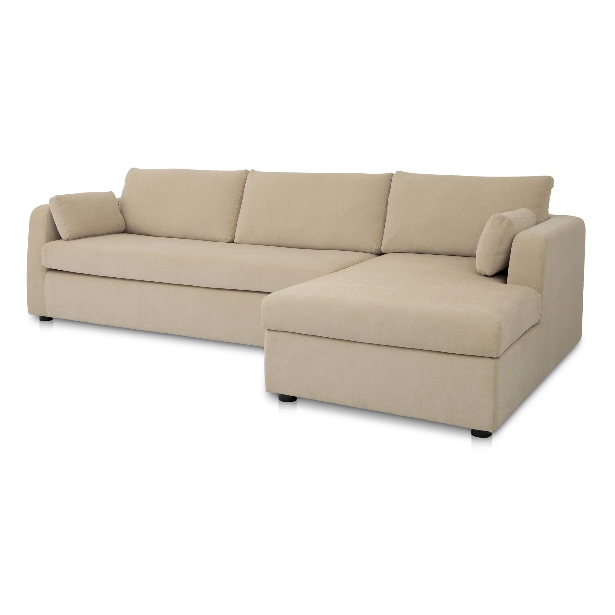 Burrow Sleeper Sectional With Storage Chaise Sand Right - Image 3