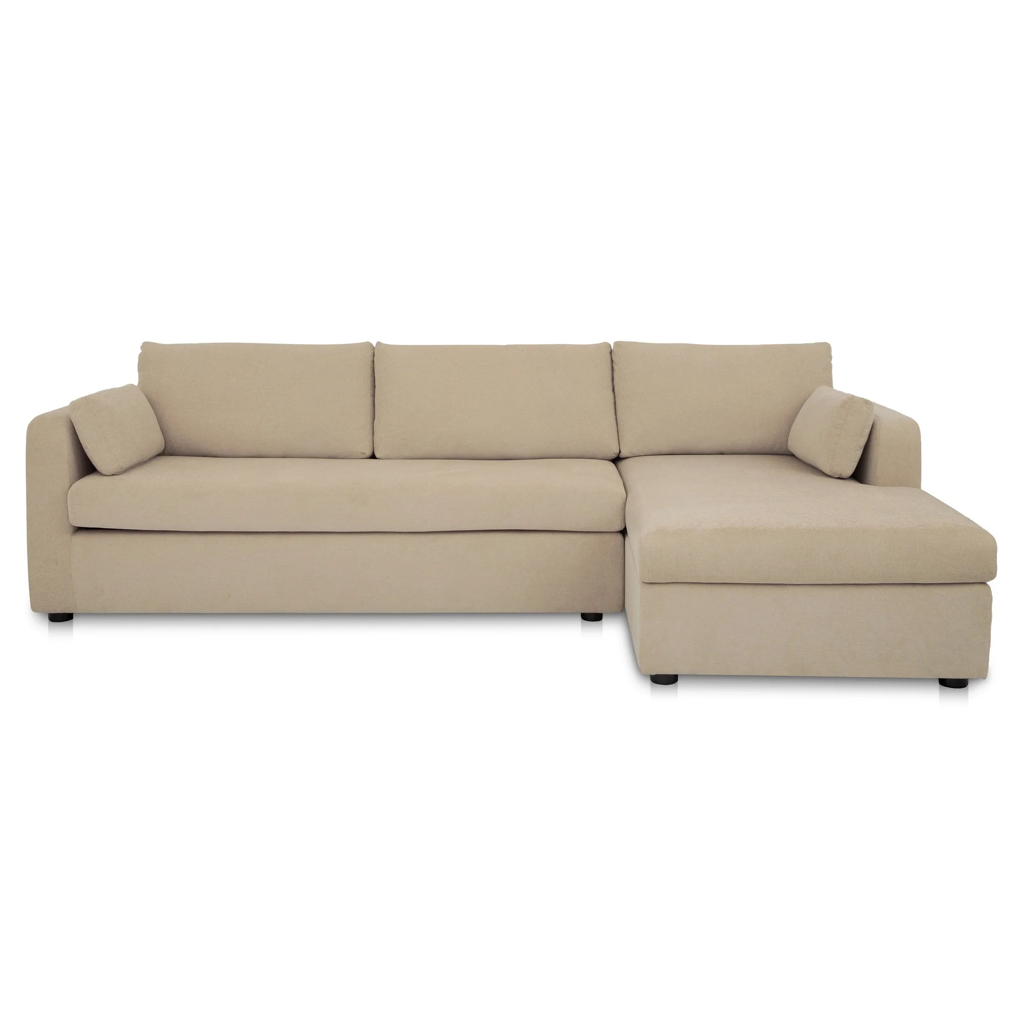 Burrow Sleeper Sectional With Storage Chaise Sand Right - Image 1