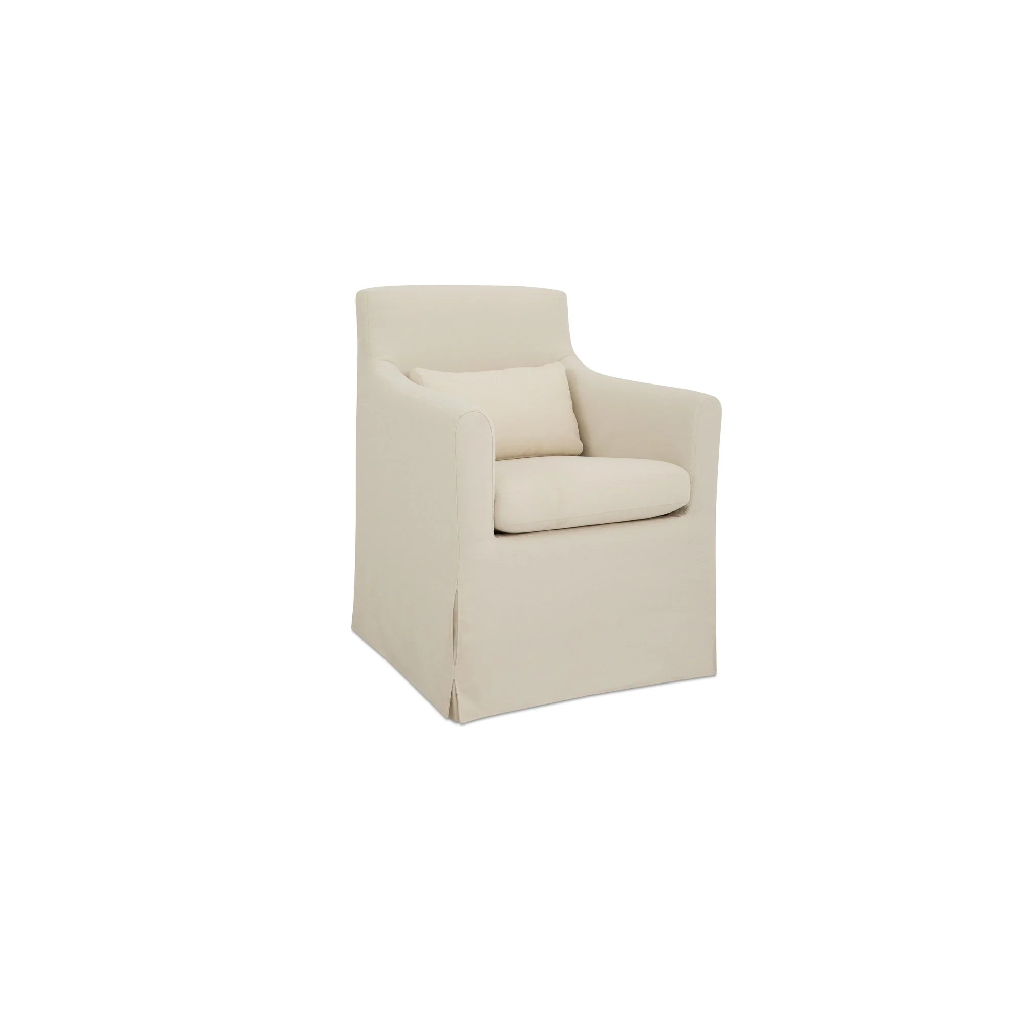 Lydia Outdoor Slipcover Dining Chair Cream - Image 2