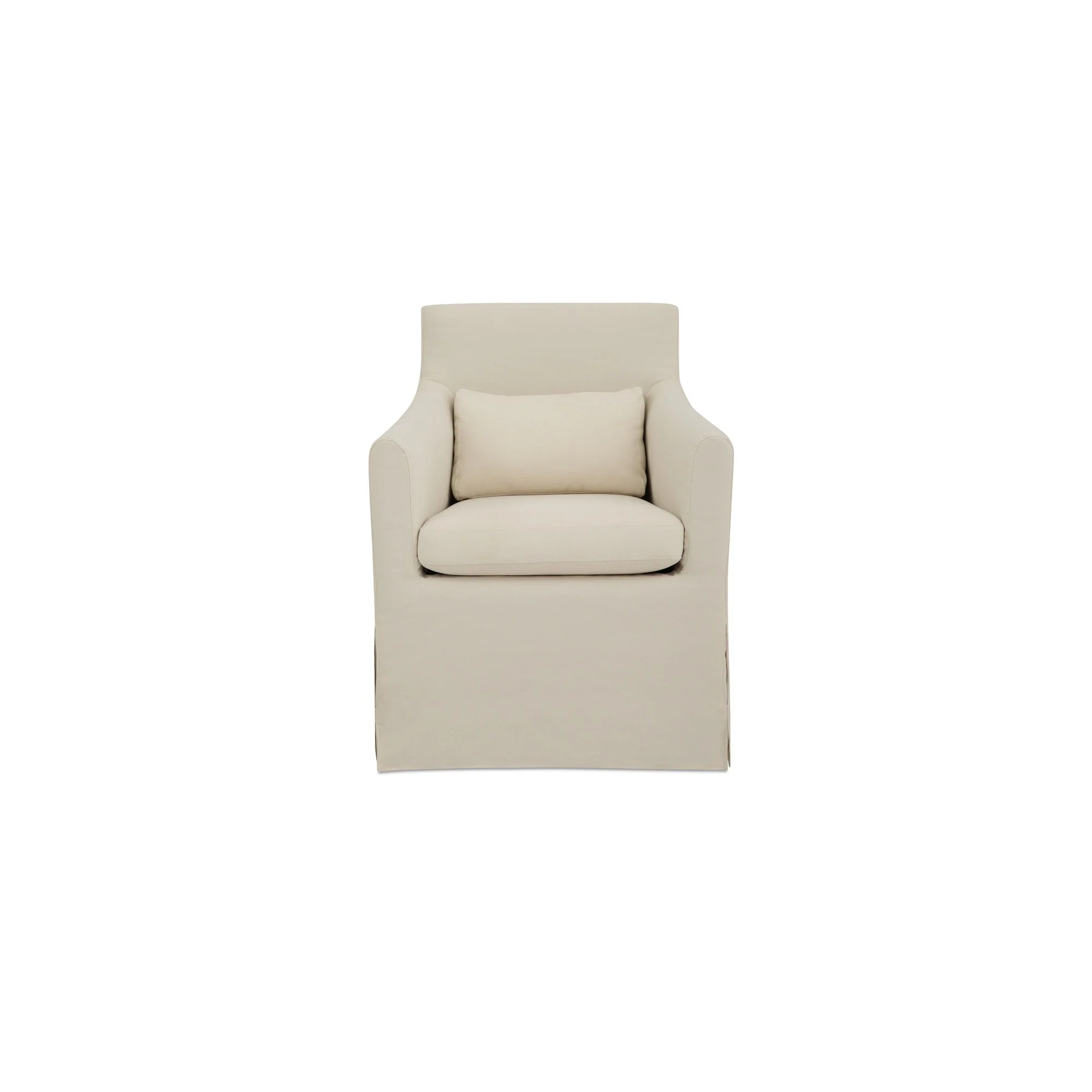 Lydia Outdoor Slipcover Dining Chair Cream - Image 1