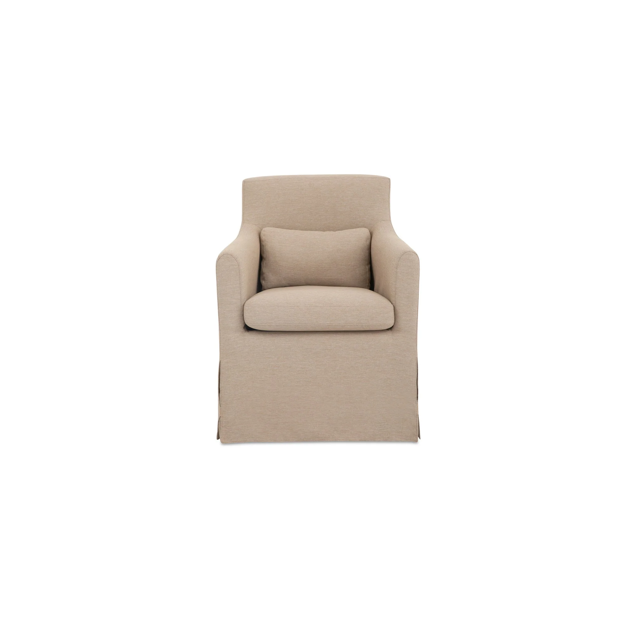 Lydia Outdoor Slipcover Dining Chair Light Brown - Image 1