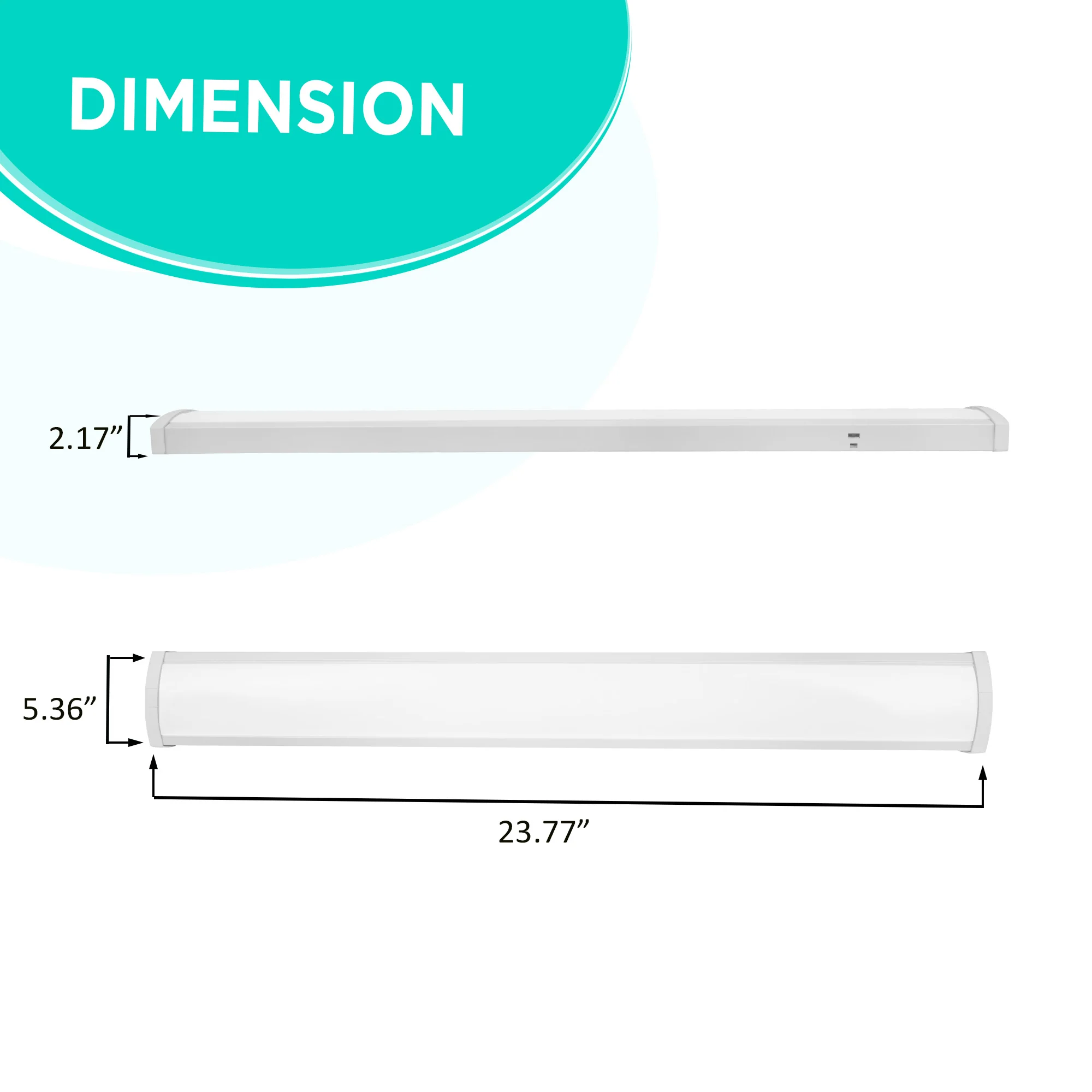 4ft Wrap Light - Watts (40/30/20W) & Color 3CCT(30/40/50K) Selectable - 5750 Lumens Max - Image 2