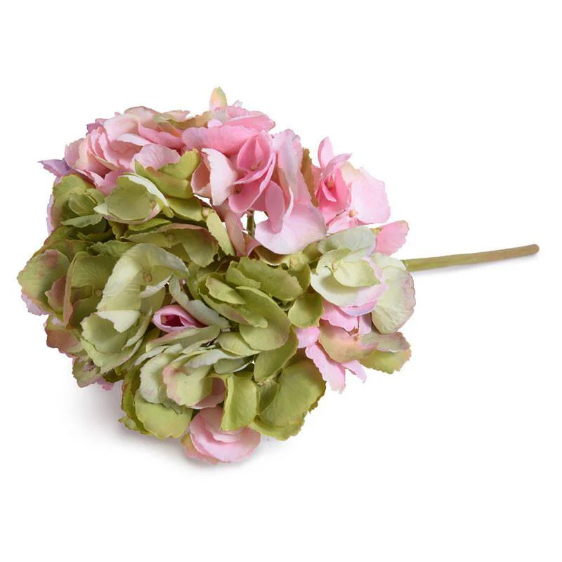 Hydrangea Stem, 19" - Pink Green - Image 1