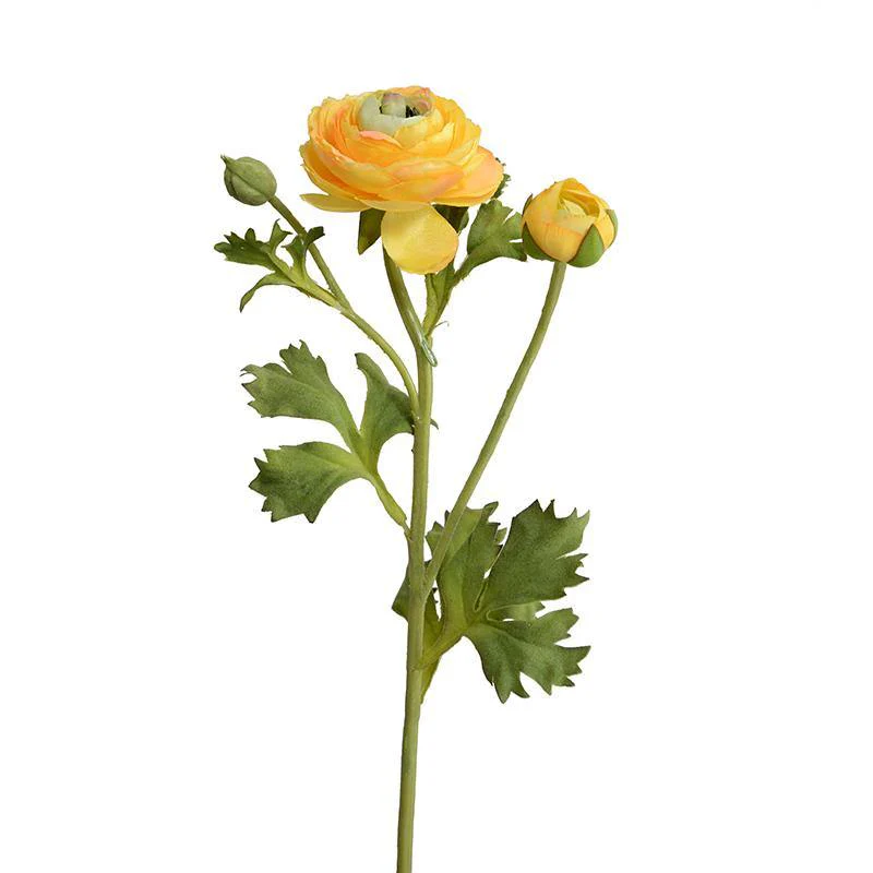 Ranunculus Spray, 14.5" - Gold - Image 1
