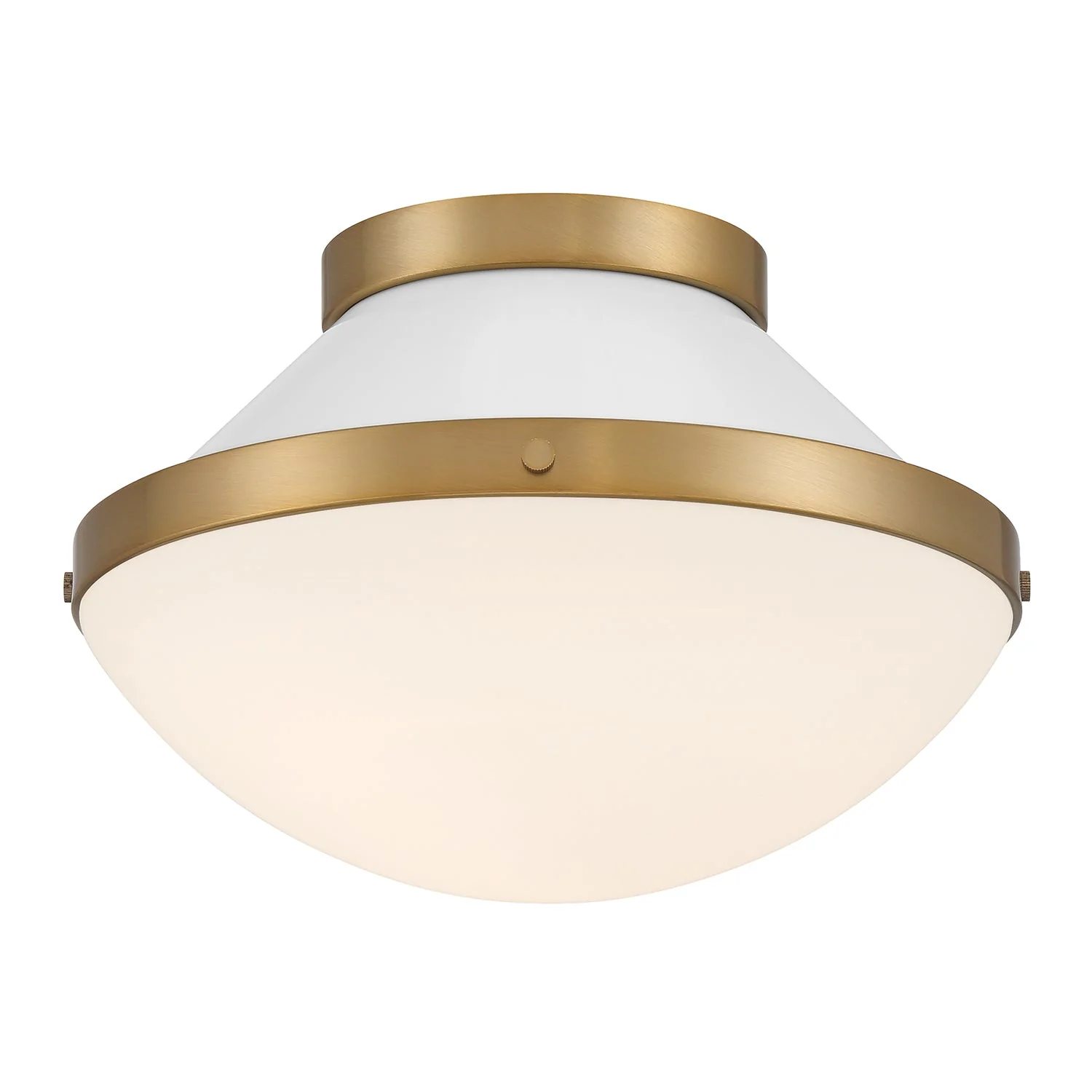 Xander 12.25” Vibrant Gold + White Flush Mount