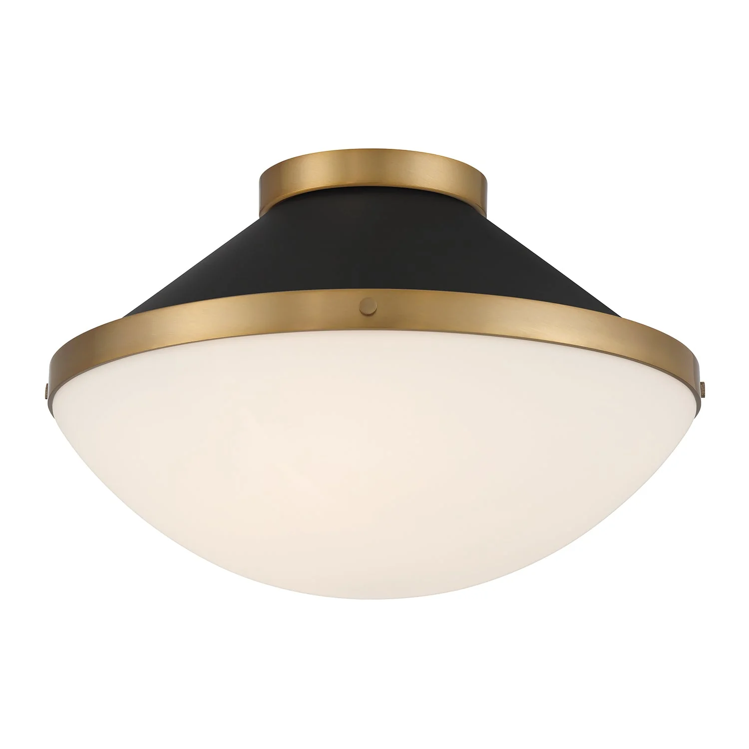 Xander 16.25” Vibrant Gold + Matte Black Flush Mount