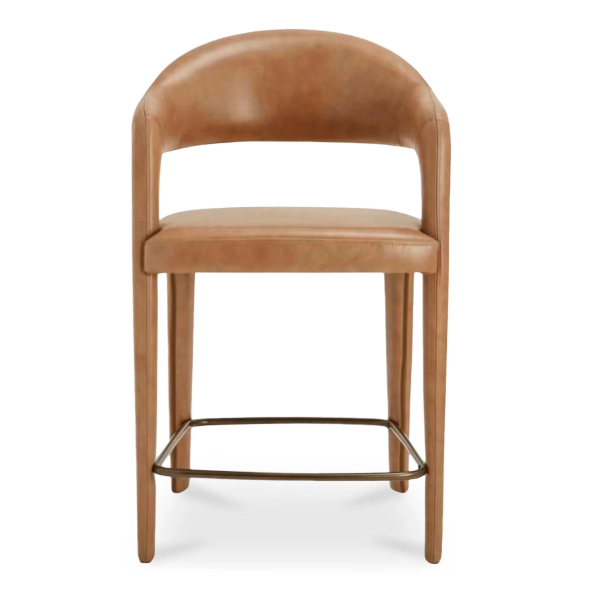 Martens Counter Stool Brown Leather - Image 1