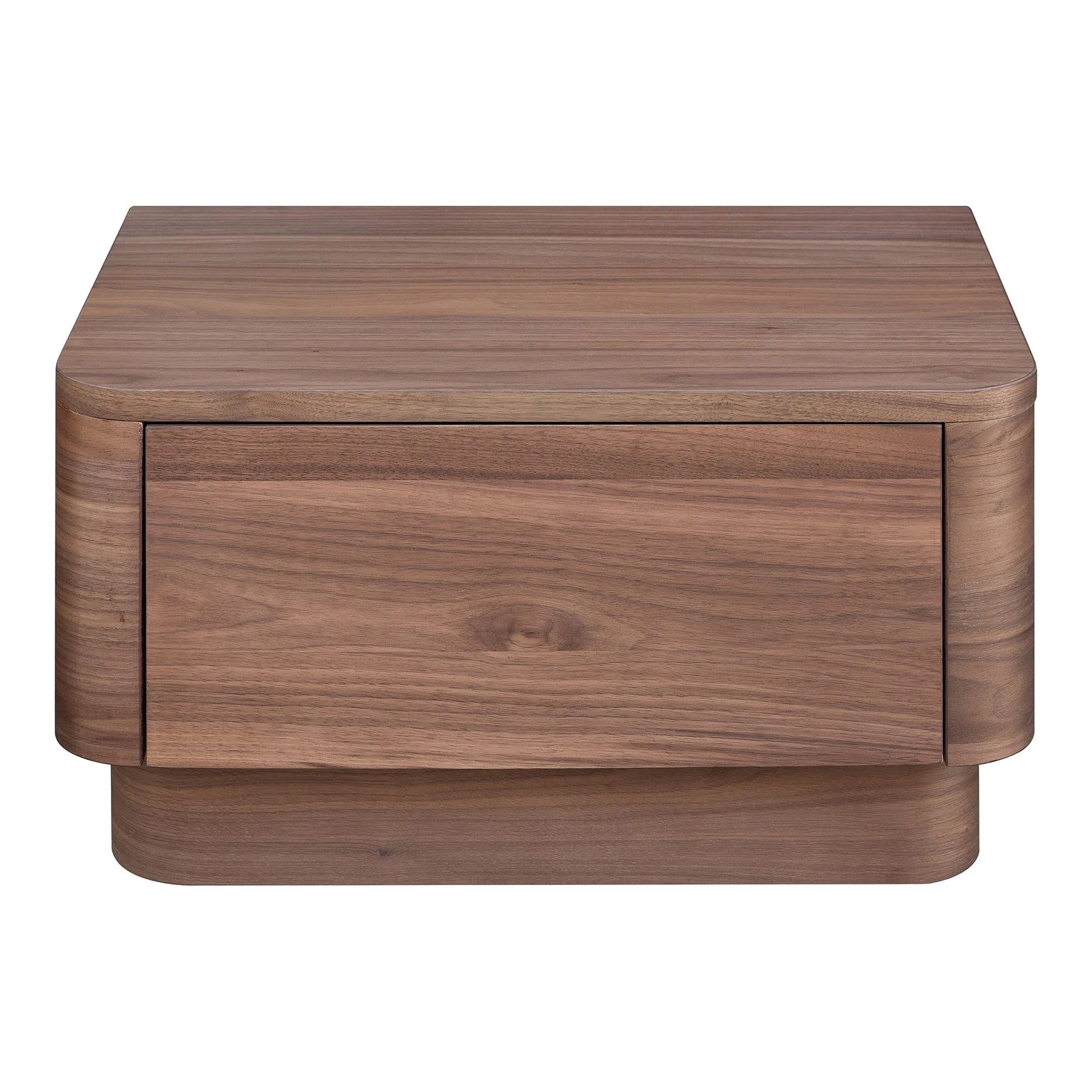 Round Off Small Nightstand Walnut - Image 1