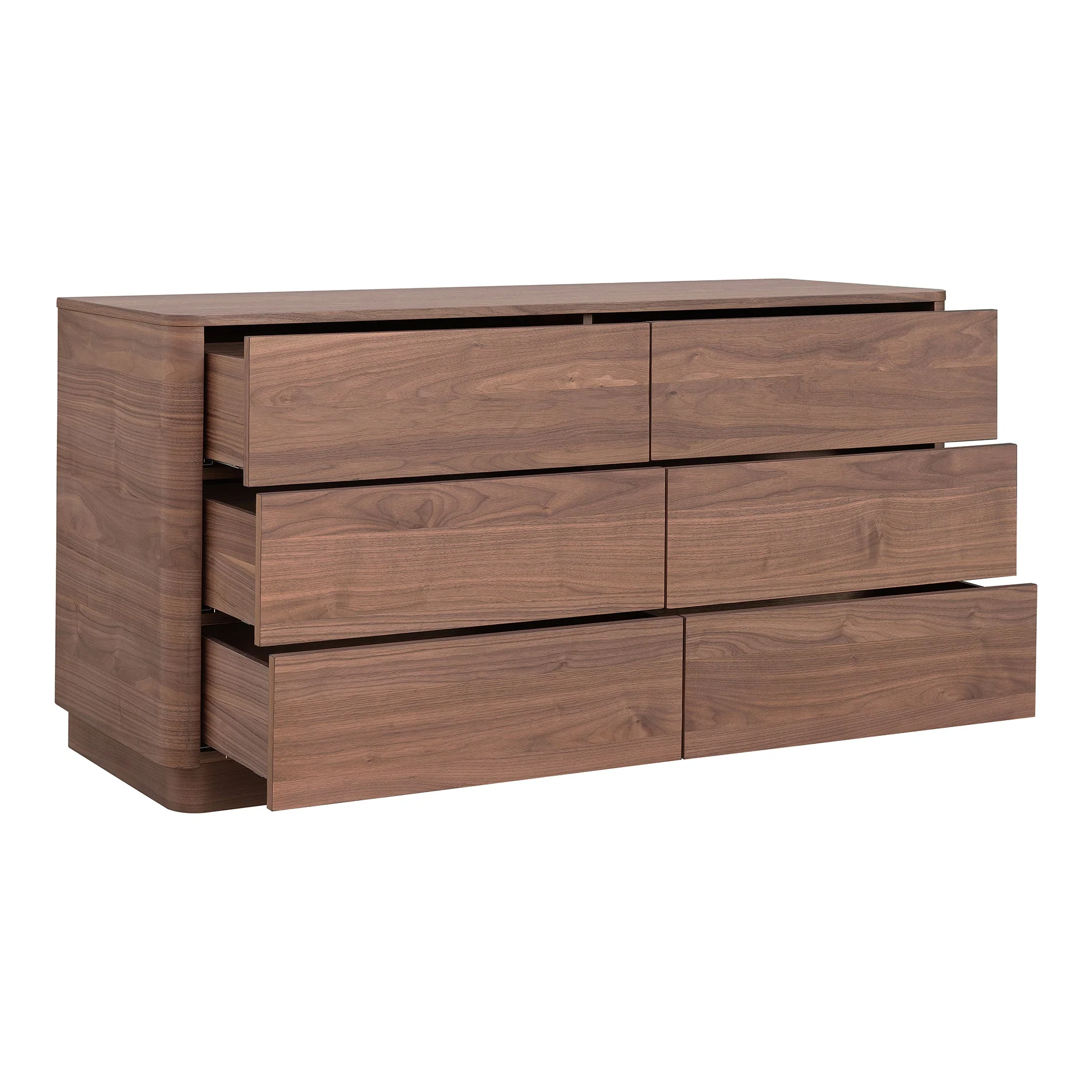 Round Off Dresser Walnut Brown - Image 3