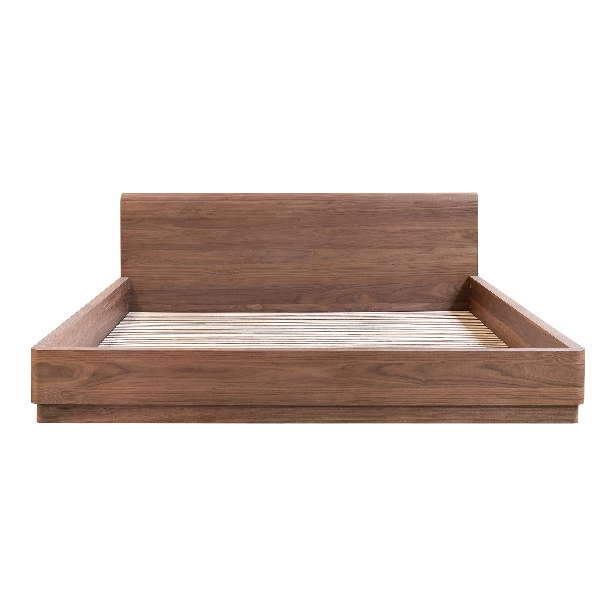 Round Off Queen Bed Walnut Brown - Image 2