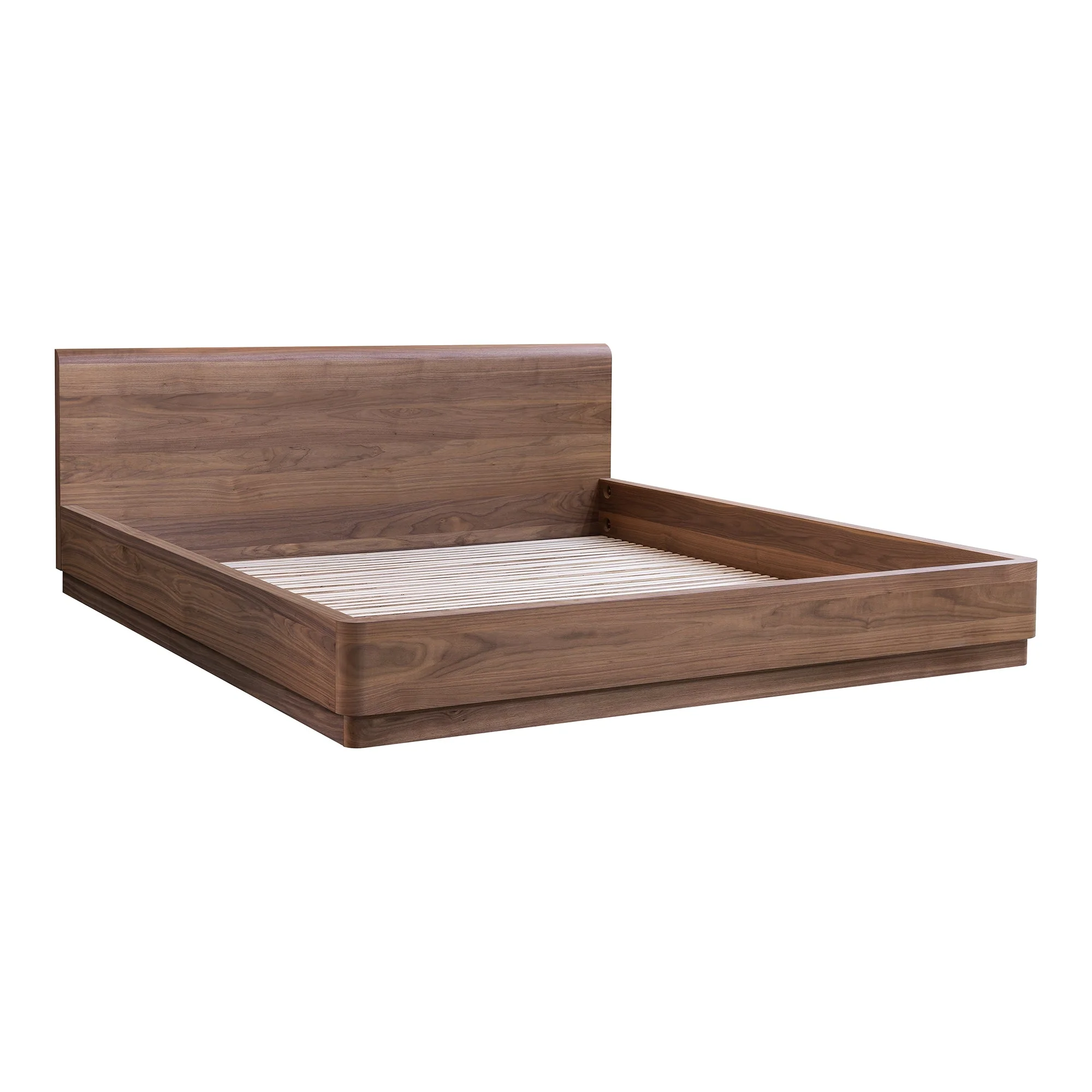 Round Off Queen Bed Walnut Brown - Image 3