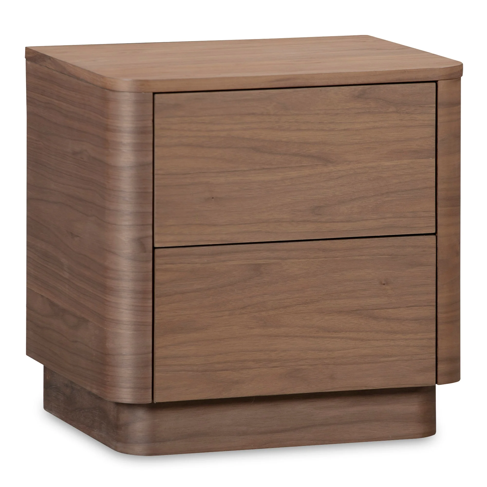 Round Off Tall Nightstand Walnut Brown - Image 2