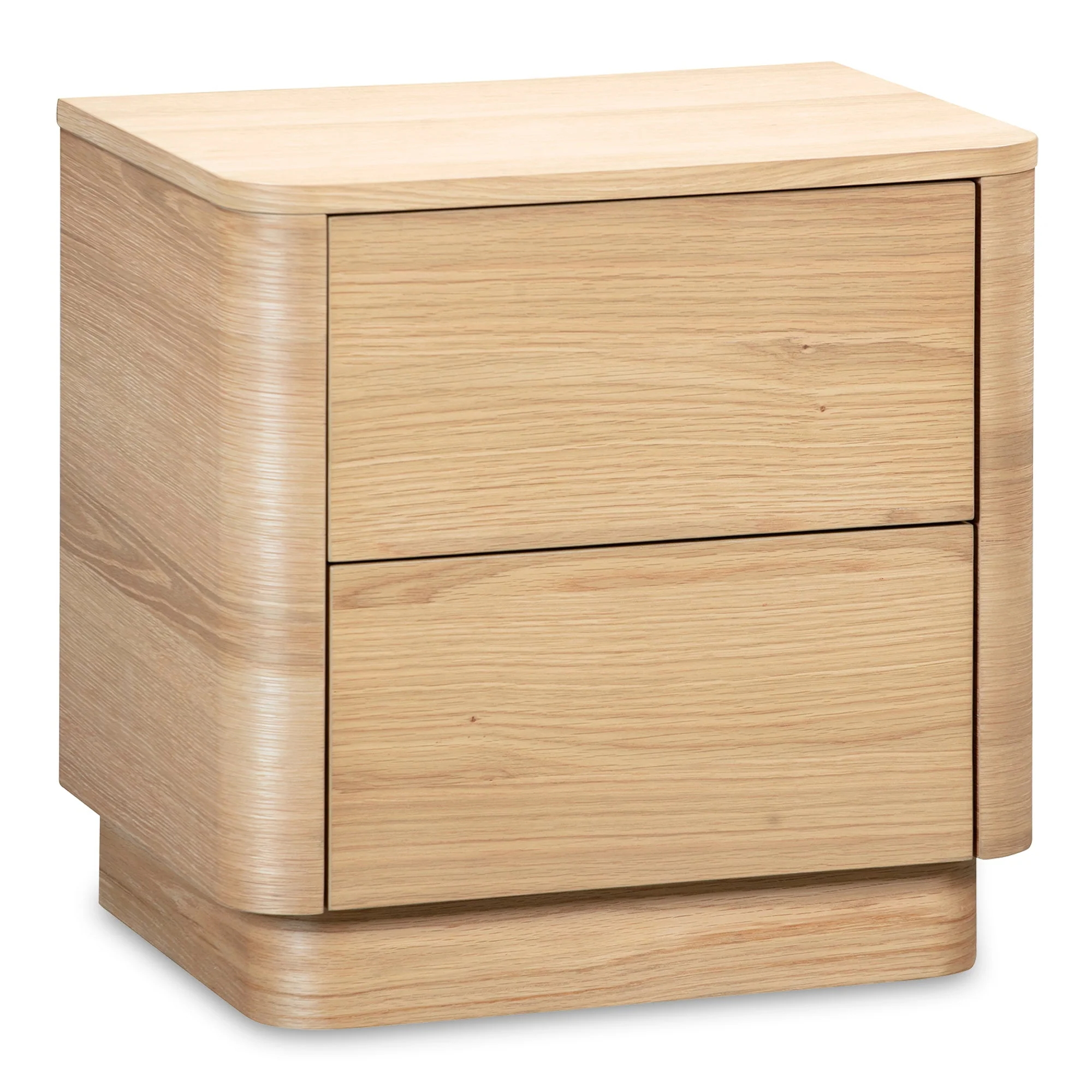 Round Off Tall Nightstand Natural Oak - Image 2