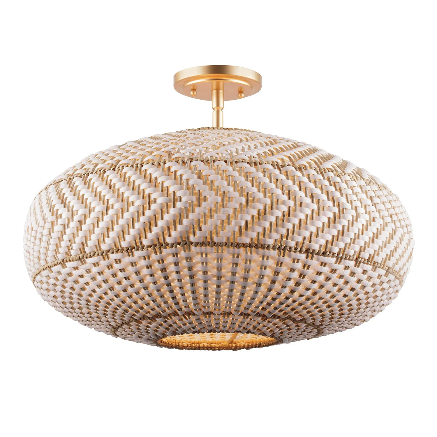 Zanzibar 22” Soft Gold Semi Flush Mount