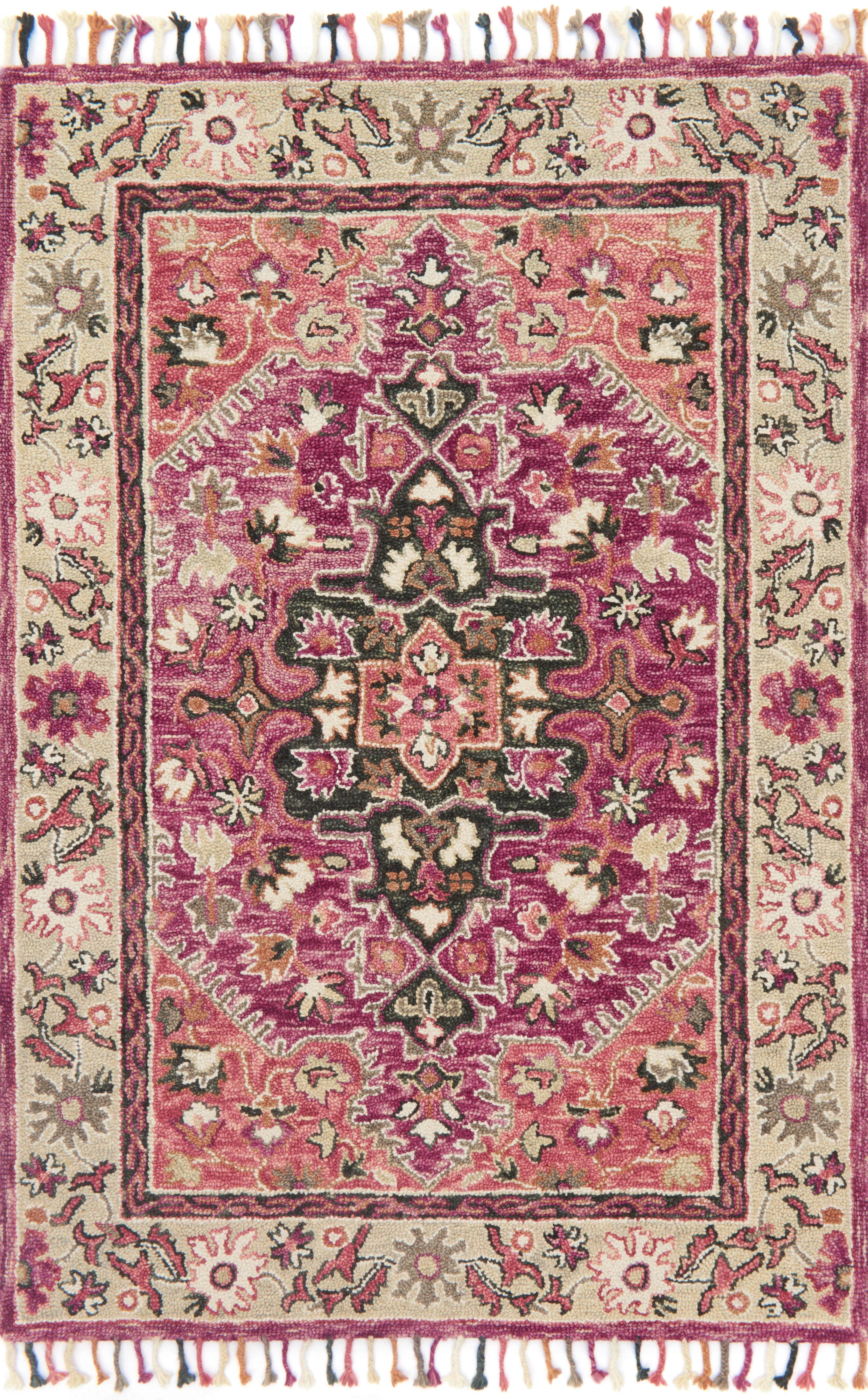 Loloi | Zharah Collection | Raspberry / Taupe | ZR-05 - Image 1