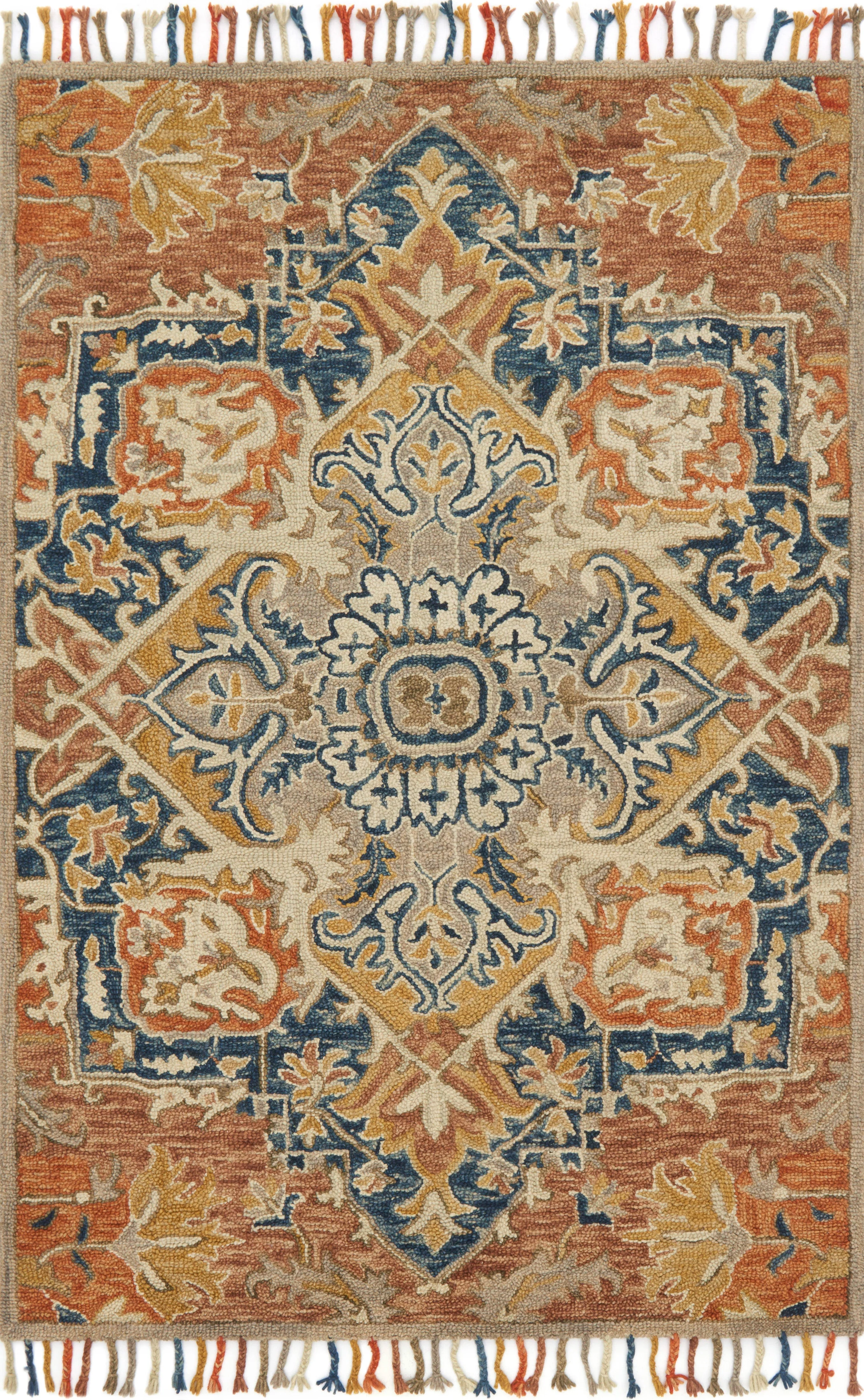 Loloi | Zharah Collection | Rust / Blue | ZR-10 - Image 1