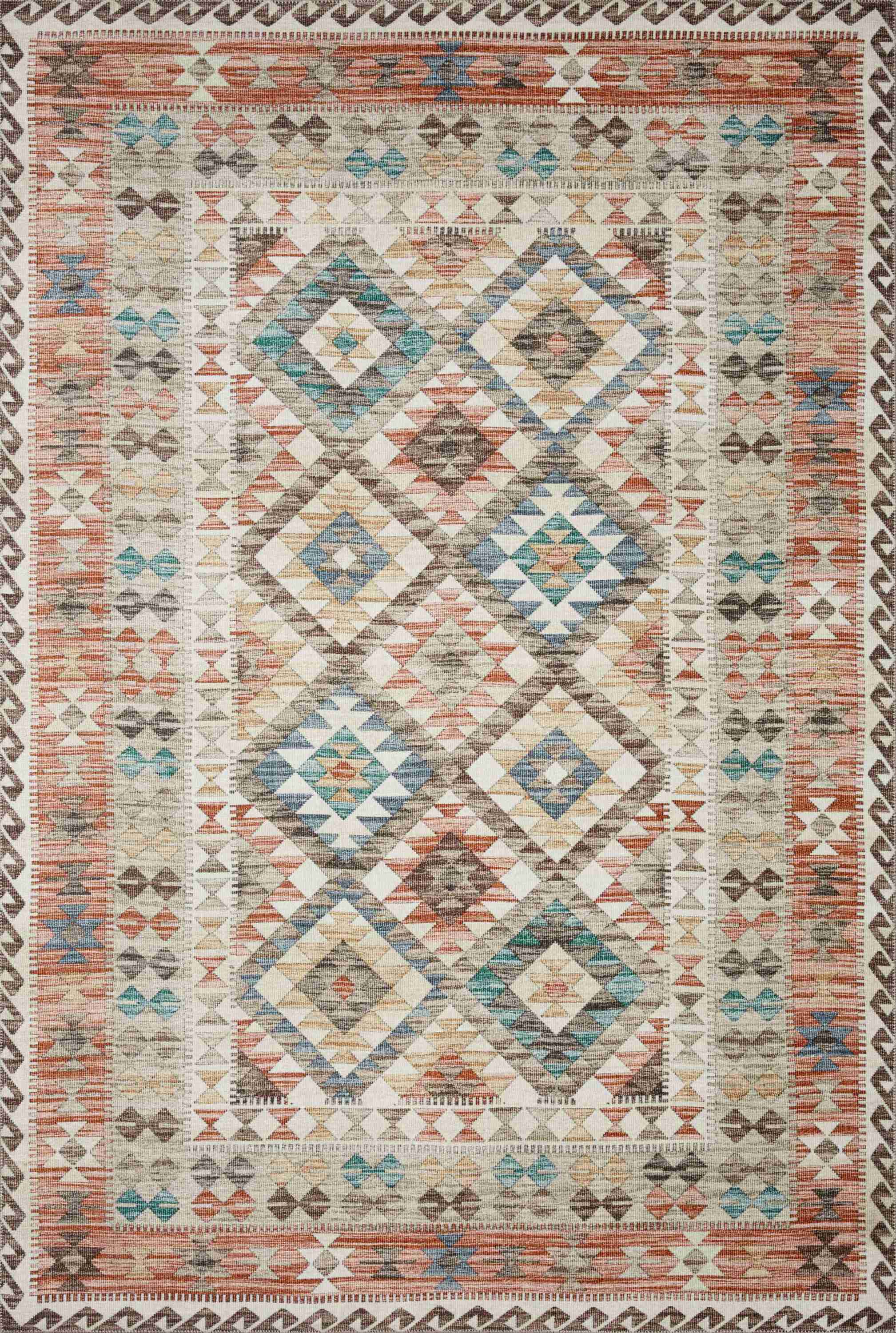 Loloi II | Zion Collection | Ivory / Multi | ZIO-04 - Image 1
