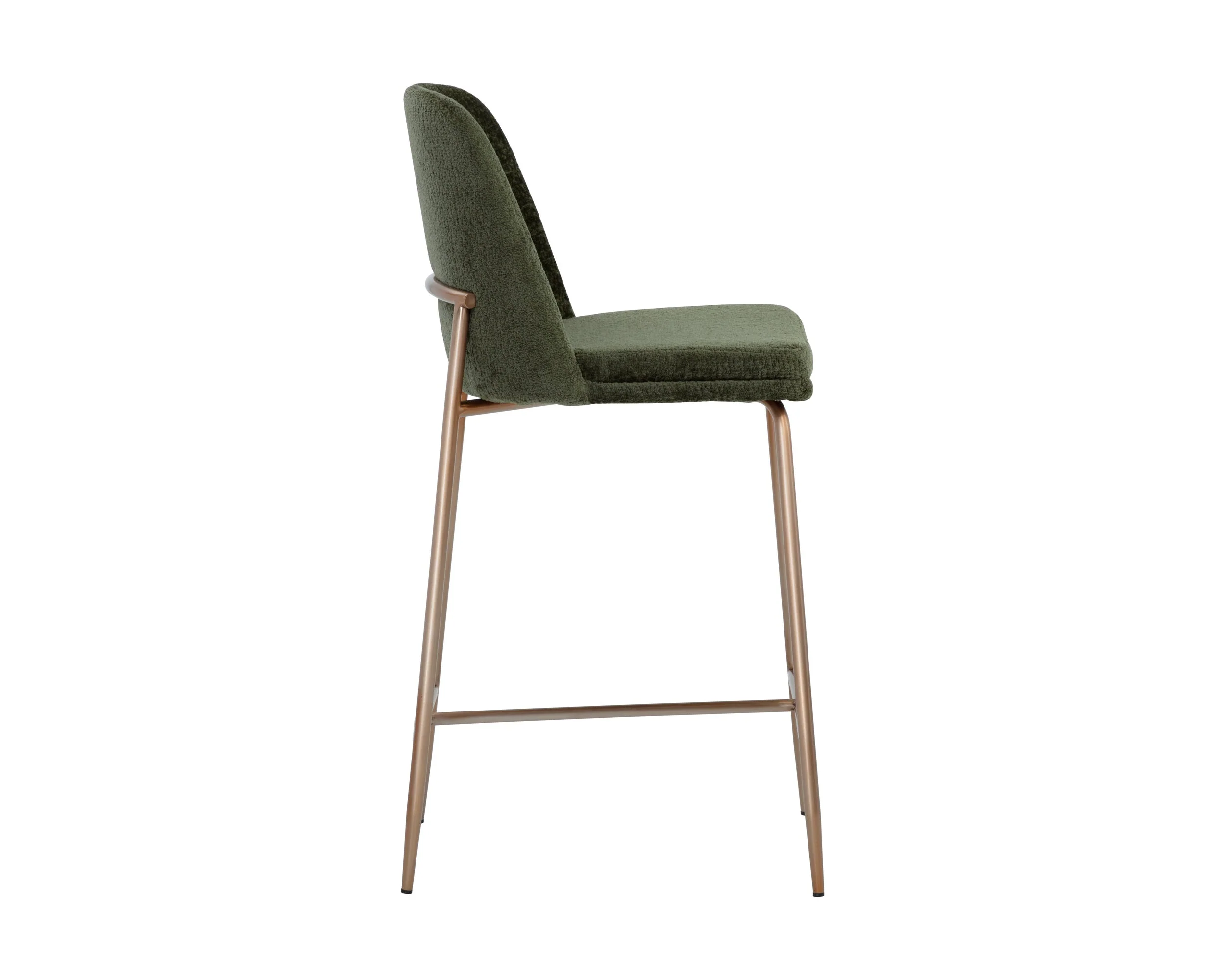 Zeke Counter Stool - Antique Brass - Bergen Olive - Image 2