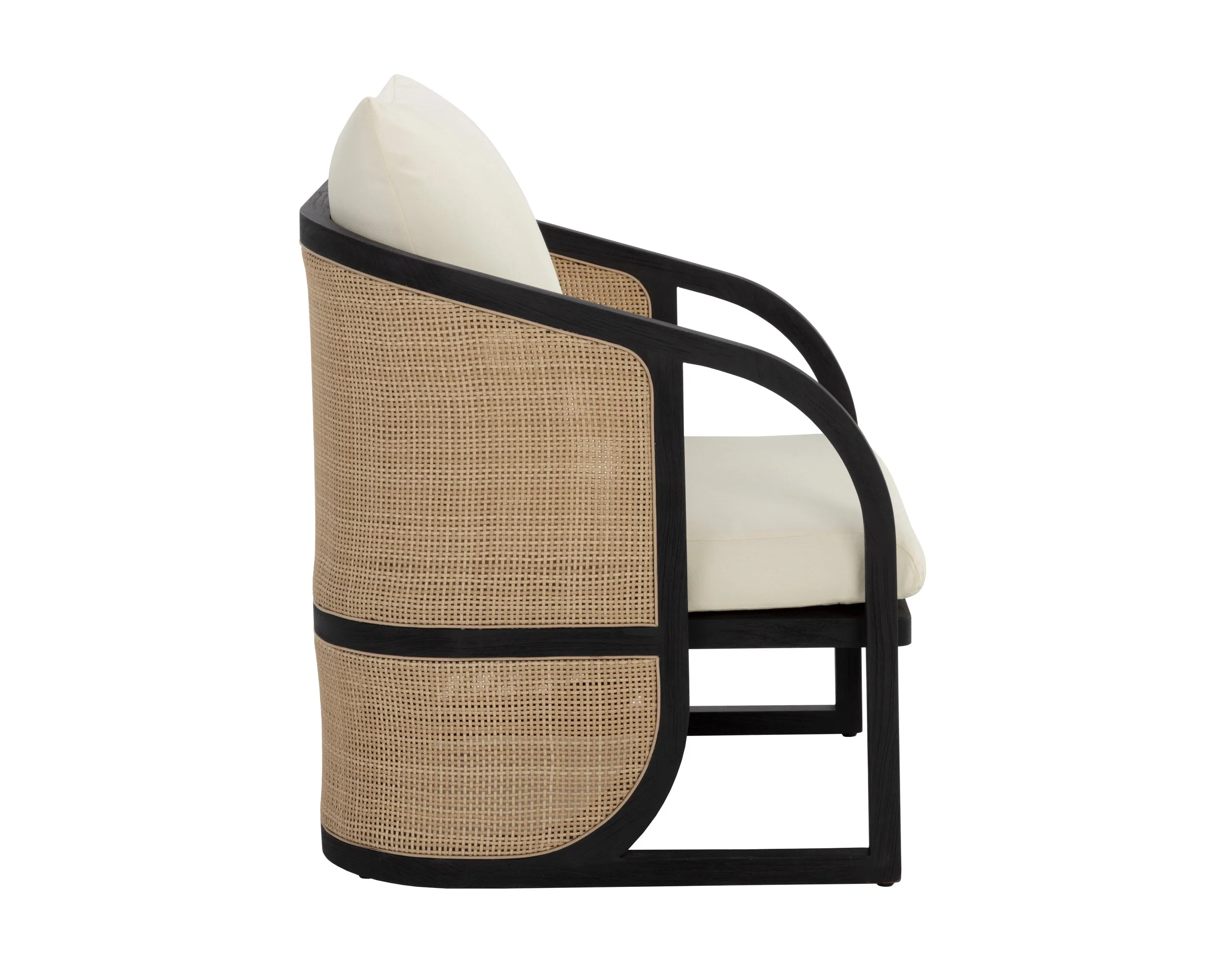 Palermo Lounge Chair - Charcoal - Stinson Cream - Image 3