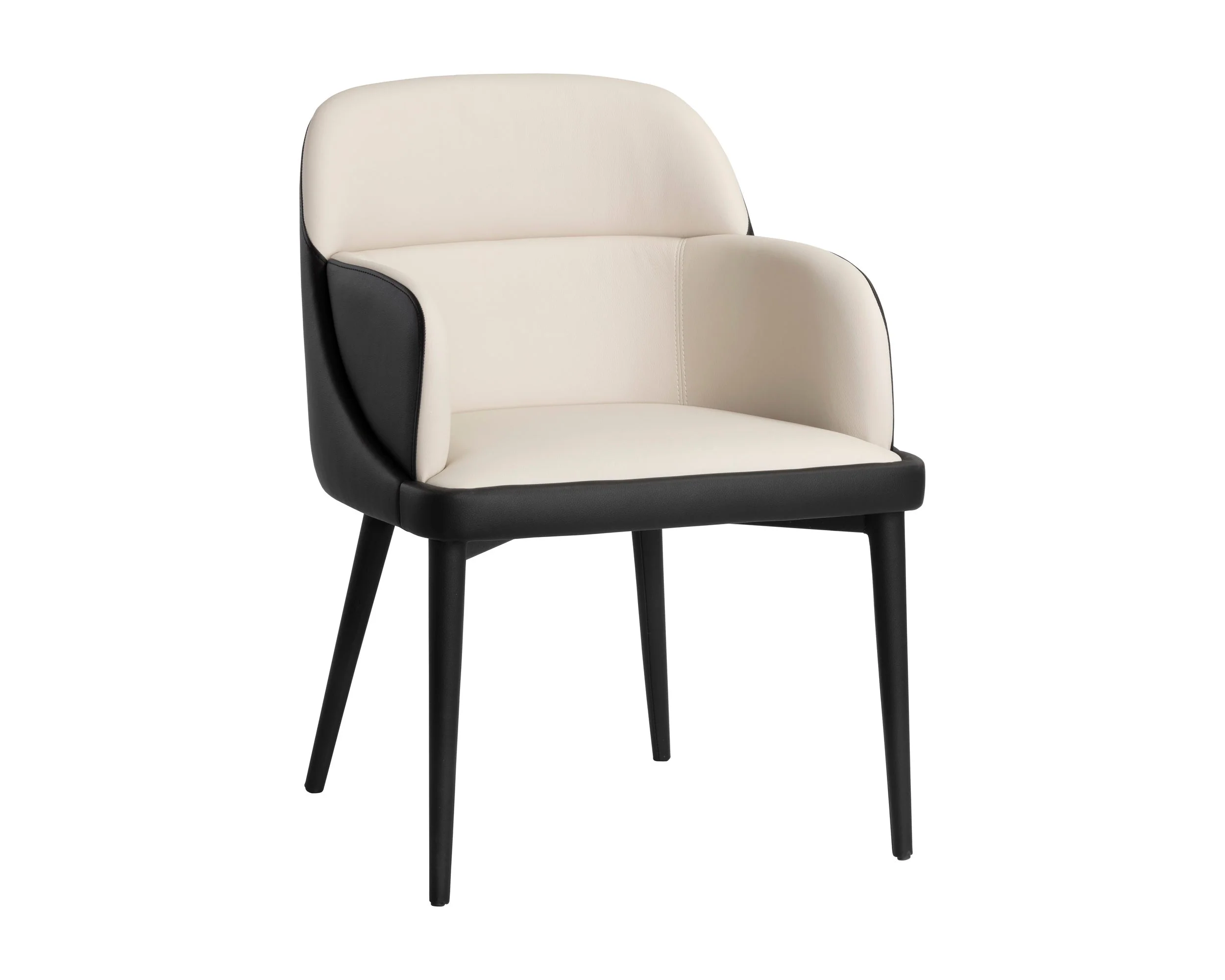 Hagan Dining Armchair – Dillon Cream / Dillon Black