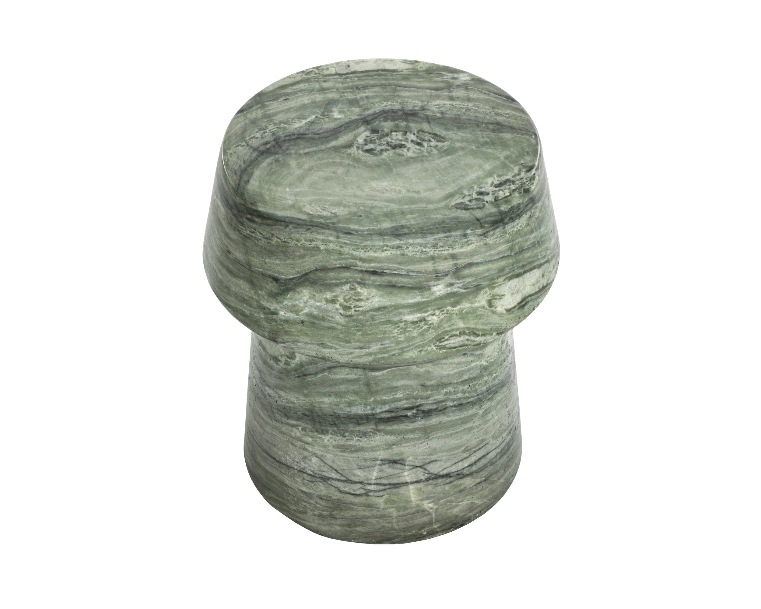 Brie End Table - Marble Look - Sage - Image 3