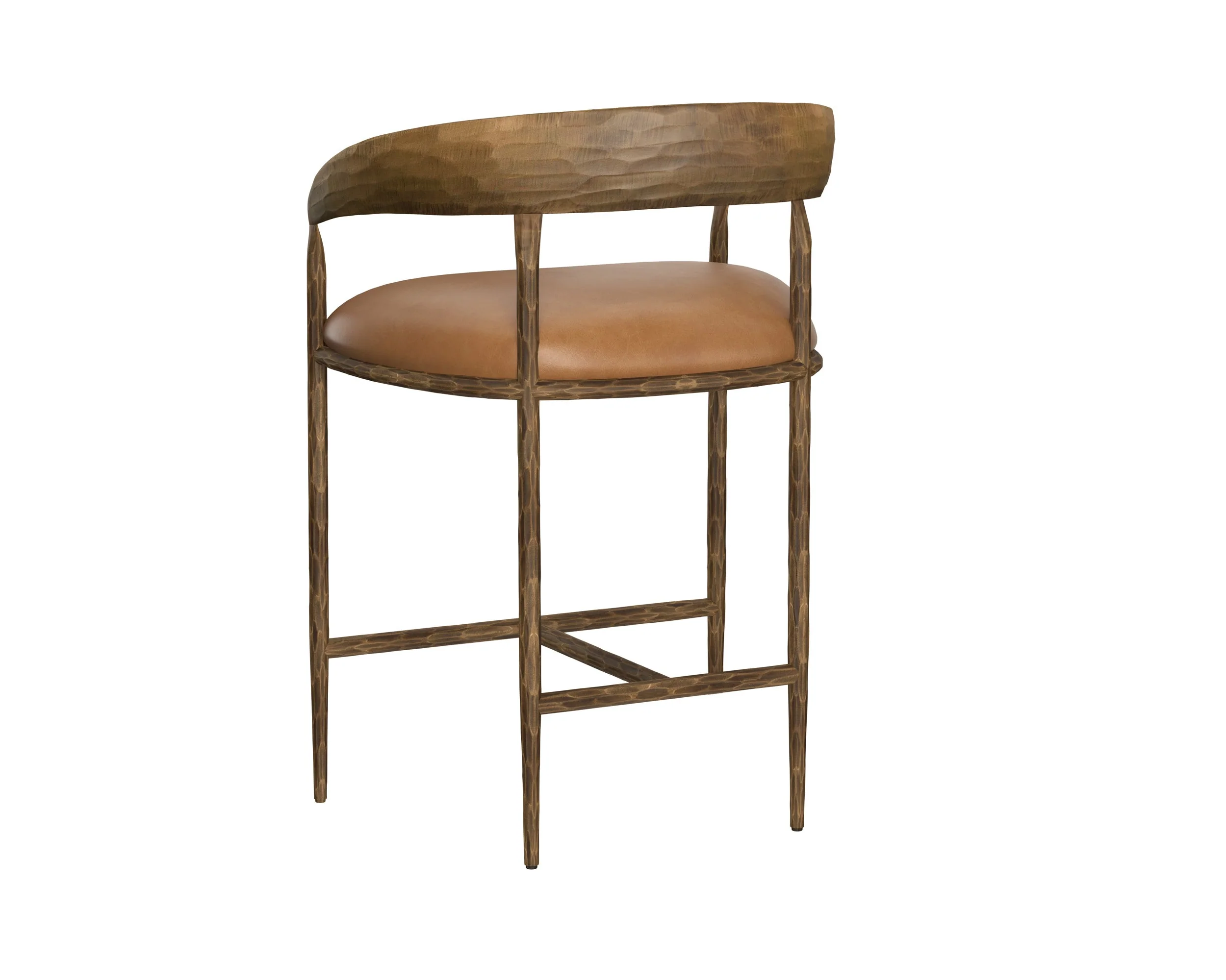 Zanatta Counter Stool - Tan Leather - Image 3
