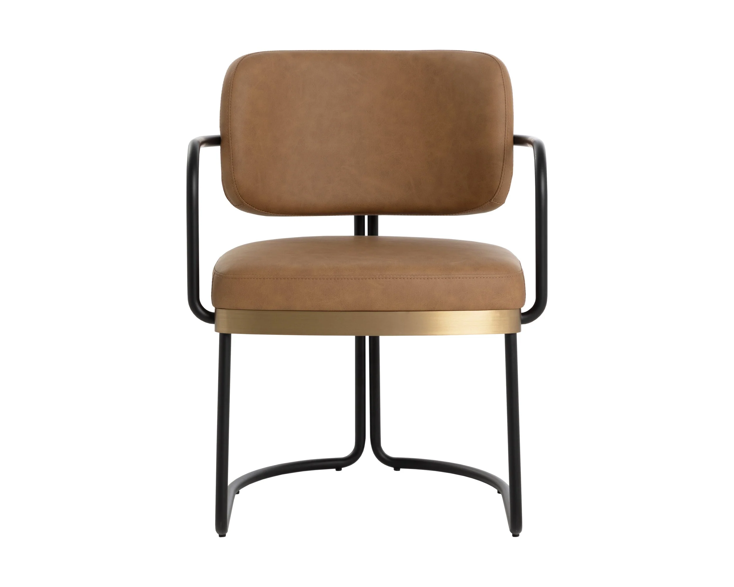 Jalen Dining Armchair - Milliken Cognac - Image 2