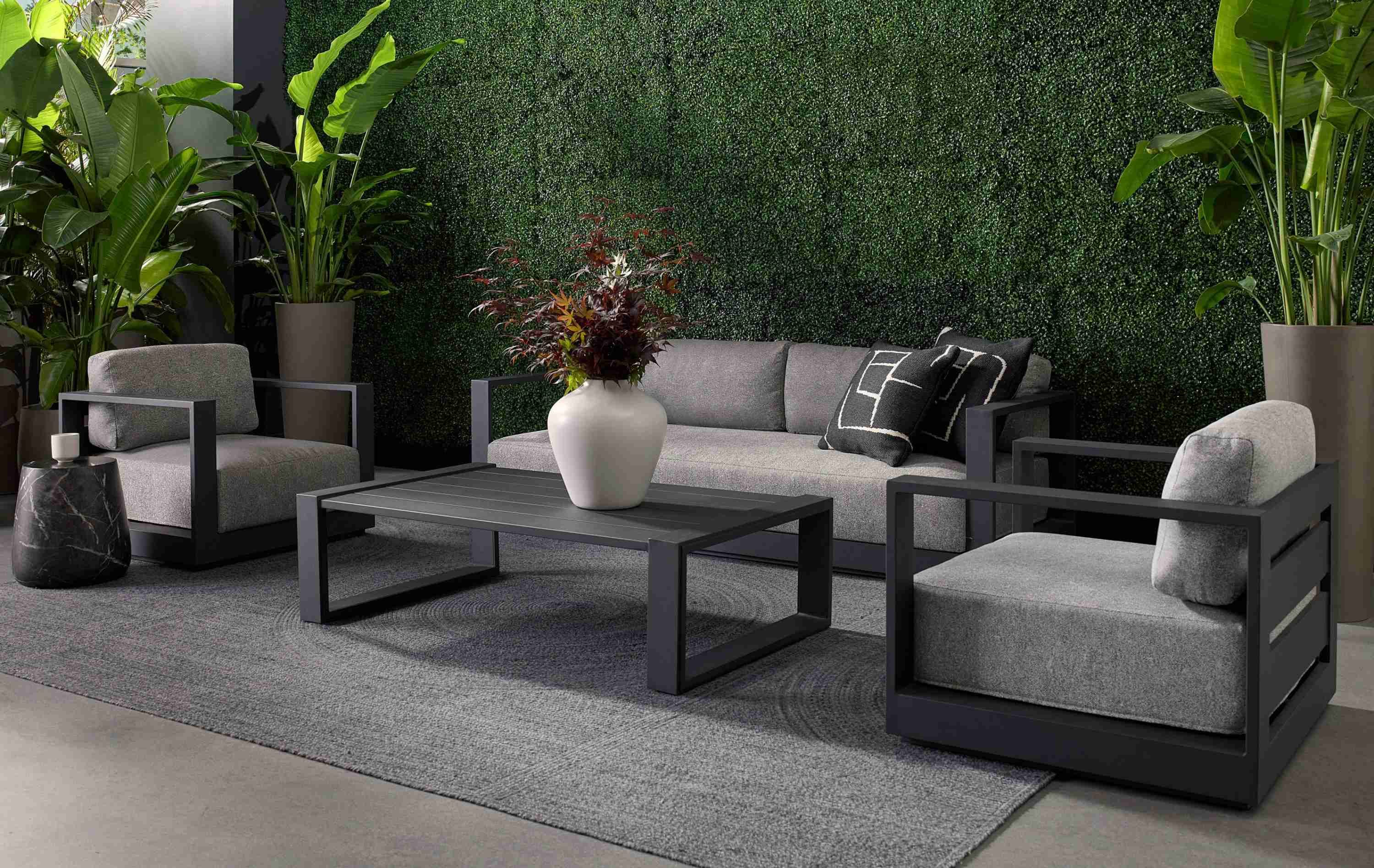 Tavira Armchair – Charcoal – Lanikai Salt And Pepper