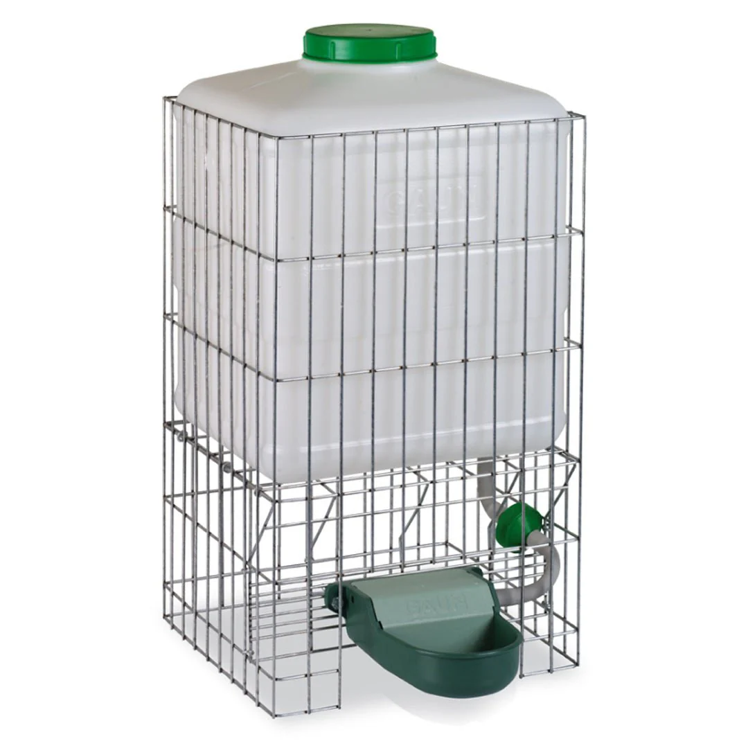 ABS Plastic Waterer with Water Tank & Protection Cage – 20 L for Cats, Dogs, and Chickens