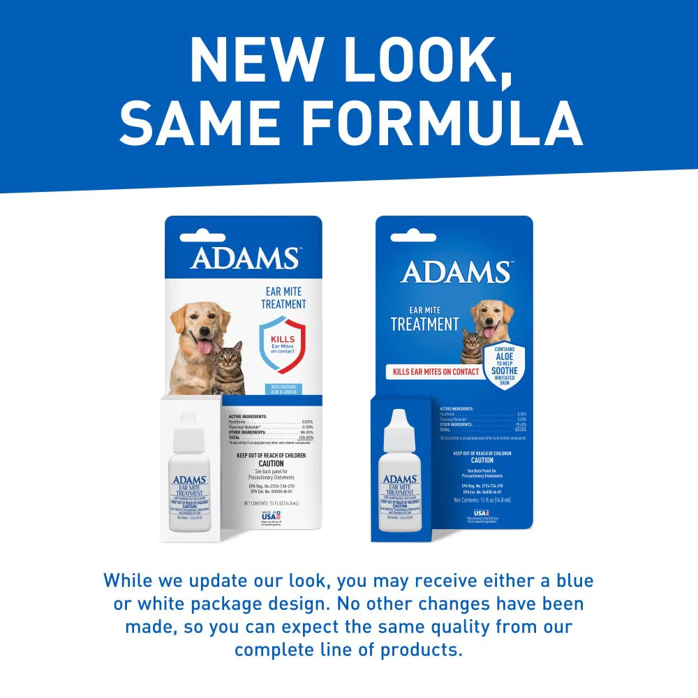 ADAMS Ear Mite Treatment For Dogs and Cats Over 12 Weeks, Soothing Aloe and Lanolin Formula, .5 Fl oz - Image 2