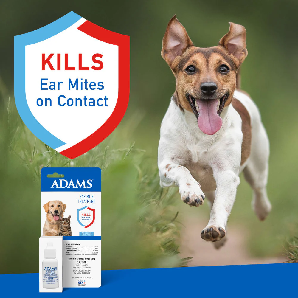 ADAMS Ear Mite Treatment For Dogs and Cats Over 12 Weeks, Soothing Aloe and Lanolin Formula, .5 Fl oz - Image 3