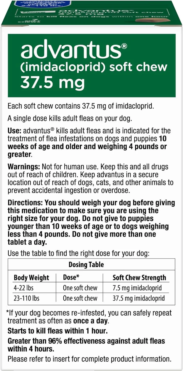 Advantus (imidacloprid) Oral Flea Treatment Soft Chews for Dogs - Image 3