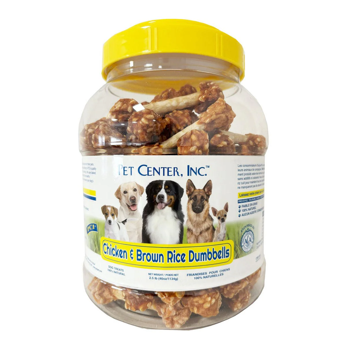Air-Dried Chicken & Brown Rice Dumbbell Dog Chews – Odor-Free, Protein-Rich Chews