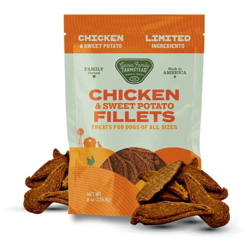 All Natural Meat & Sweet Potato Fillets Dog Treats – Limited Ingredient, Made in USA - Image 1