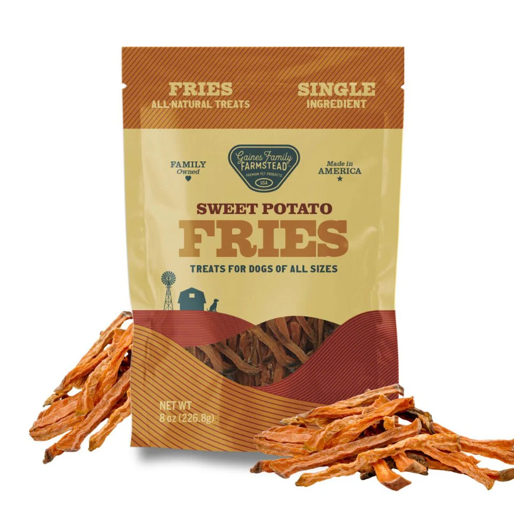 All Natural Sweet Potato Fries for Dogs – Single Ingredient, Made in USA Treats - Image 1