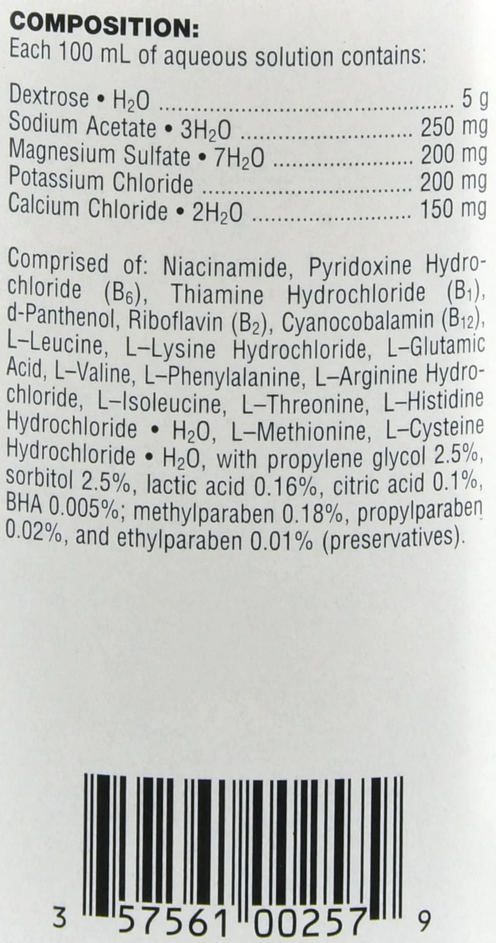 Amino Acid Concentrate Oral Solution, 500 mL - Image 3