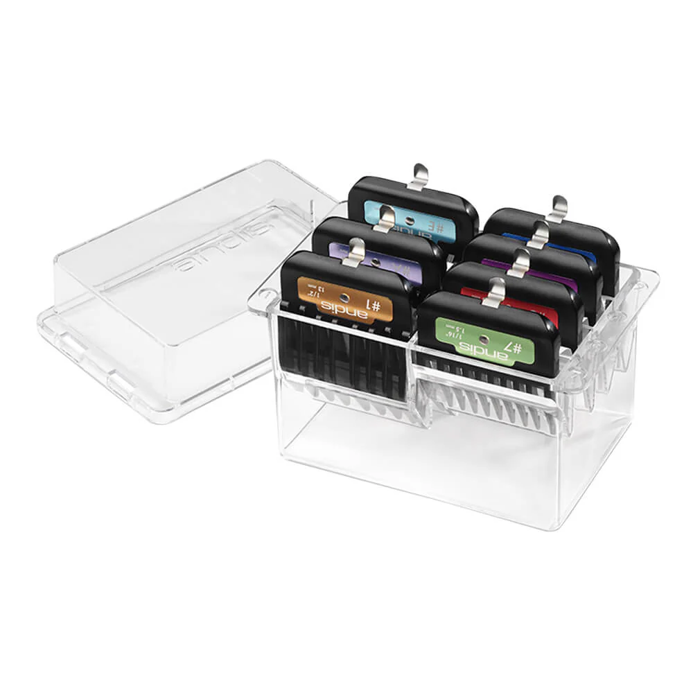 Andis 7-Piece Premium AG Comb Set for Clippers, Color Coded Guide Combs