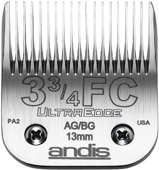 Andis UltraEdge Size 3-3/4FC Detachable Clipper Blade – 1/2" Finish Cut Grooming Blade - Image 1