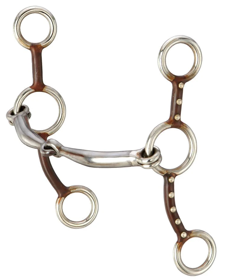 Antique Brown Dots Gag Snaffle - Image 1