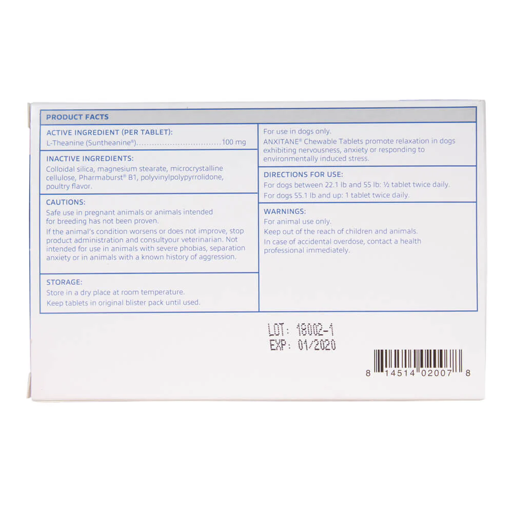 Anxitane M & L (L-Theanine) for Dogs, 30 Tablets - Image 2
