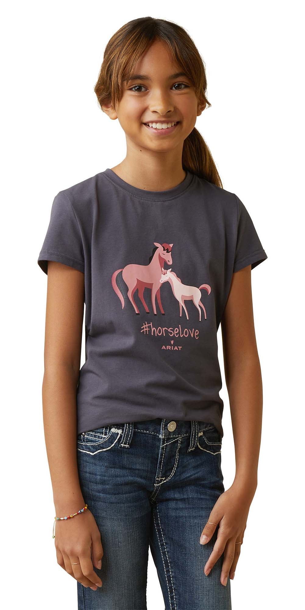 Ariat Girls #horselove T-Shirt - Image 3