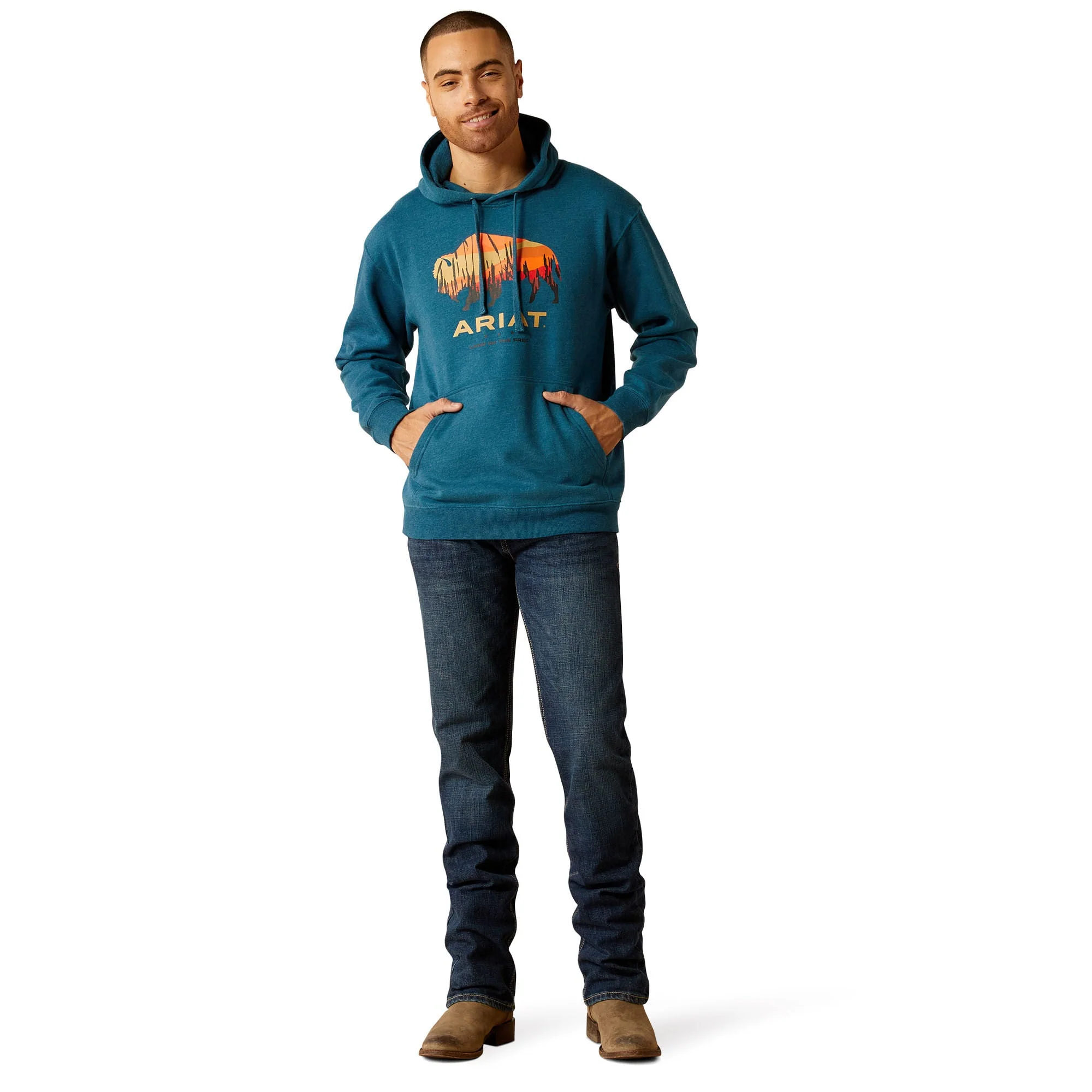 Ariat Men's Bison Plains Hoodie - Image 2