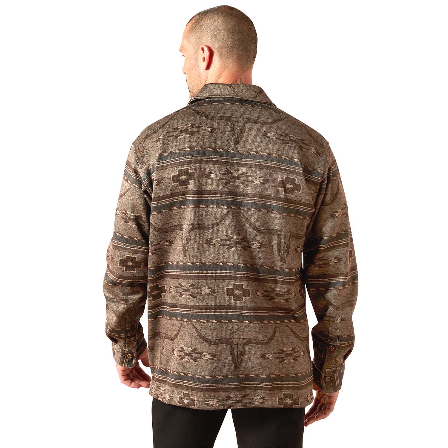 Ariat Mens Caldwell Printed Shirt Jacket - Image 2