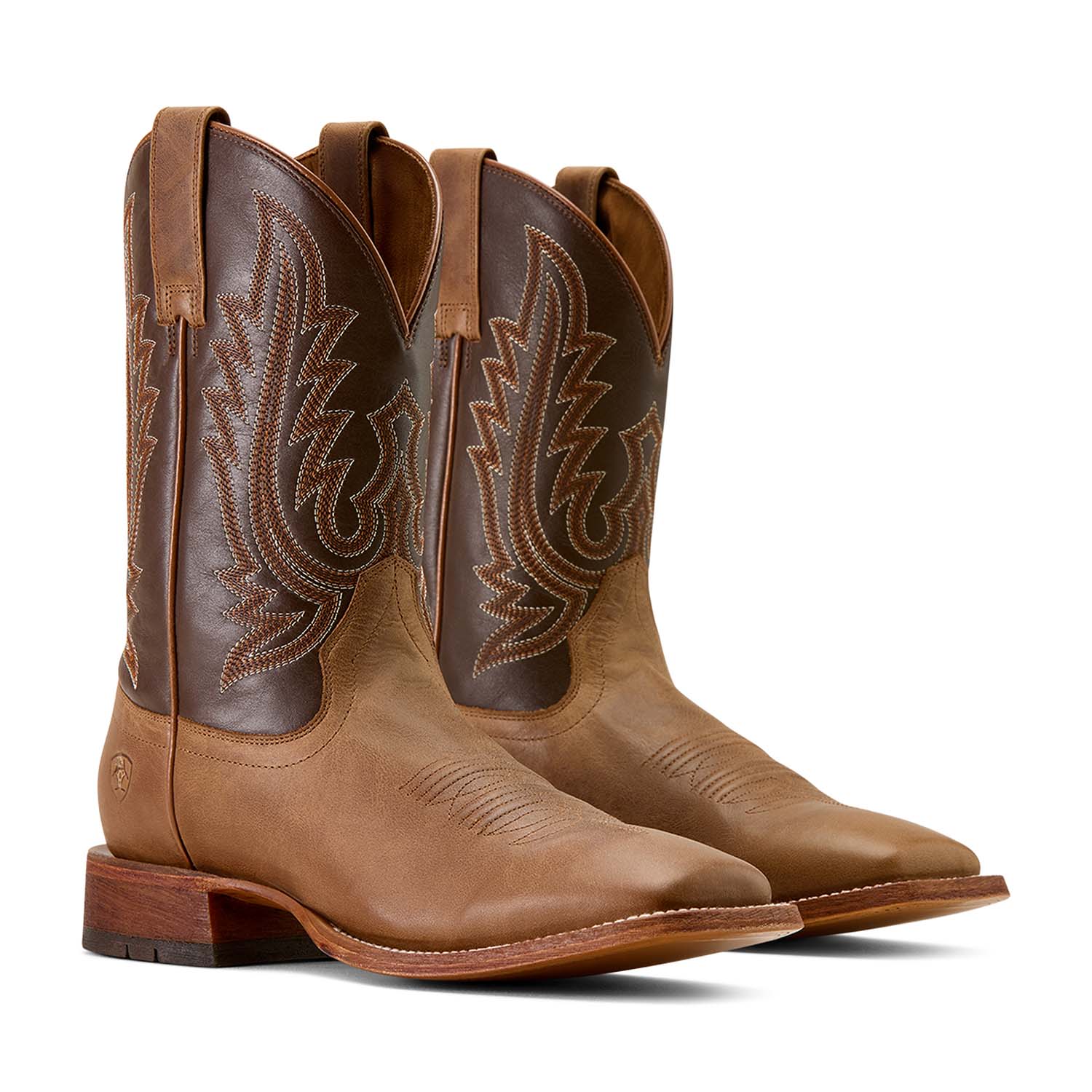 Ariat Men’s Country Roads Wide Square Toe Cowboy Boot – Classic Western Leather Boot