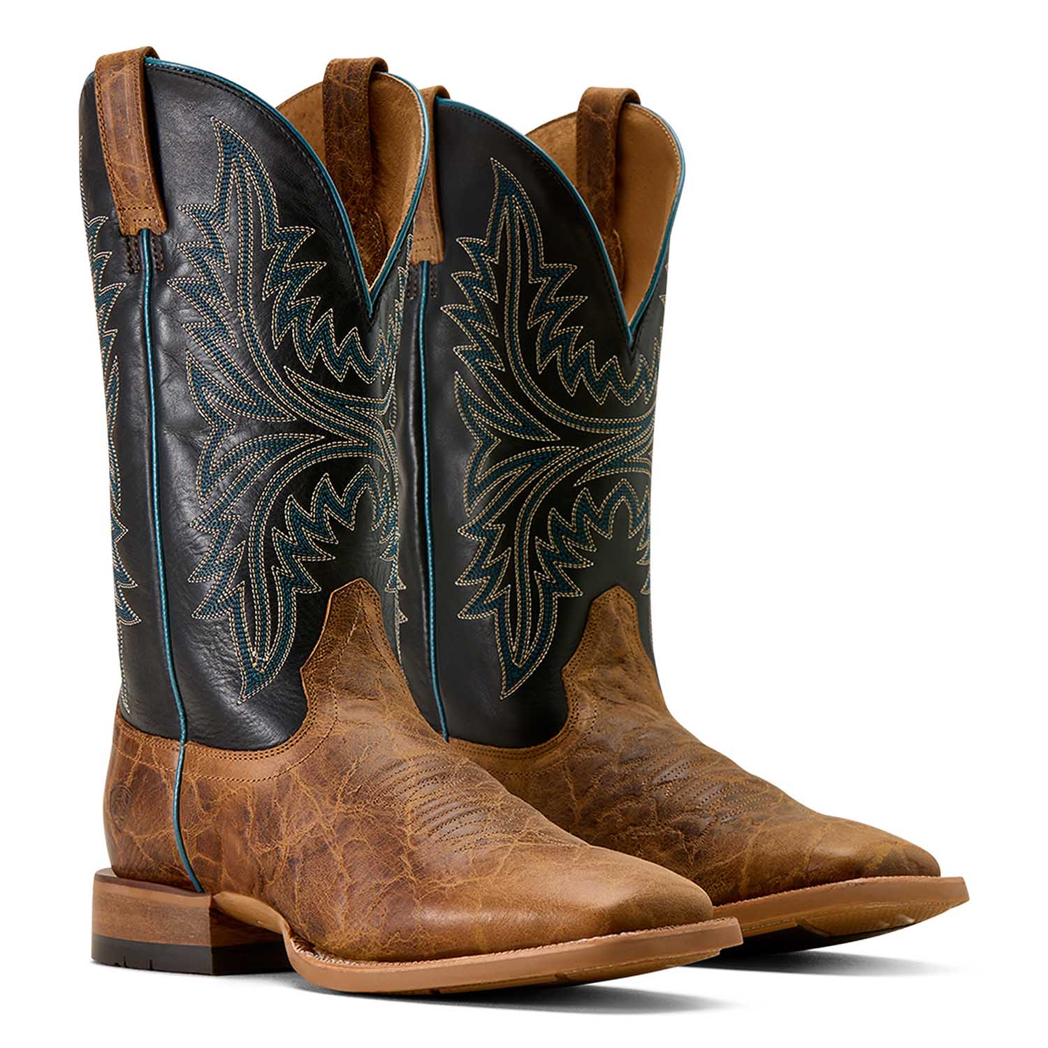 Ariat Men’s Cowhand Wide Square Toe Cowboy Boot, Smoked Tan
