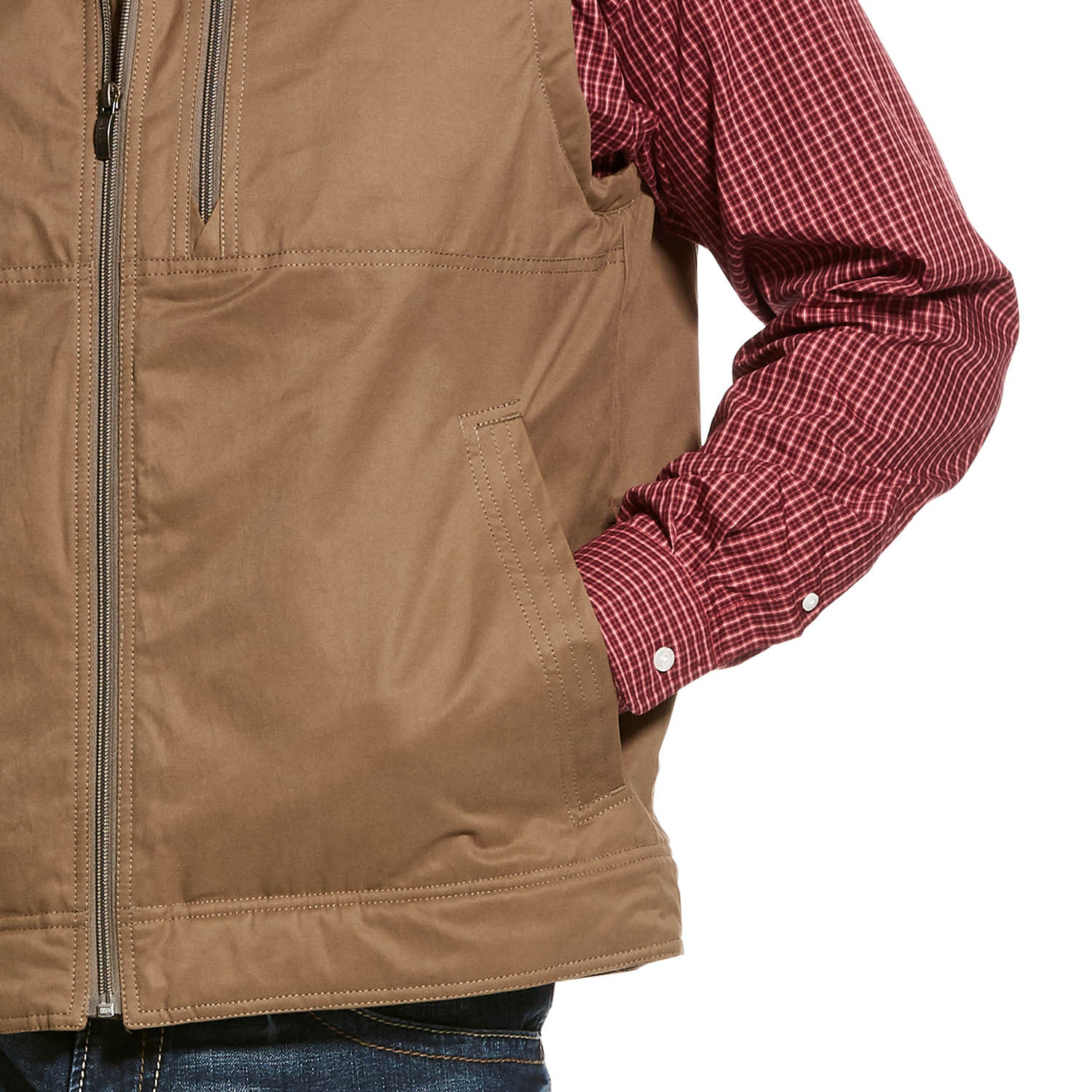Ariat Men's Grizzly Canvas Insulated Vest - Image 3