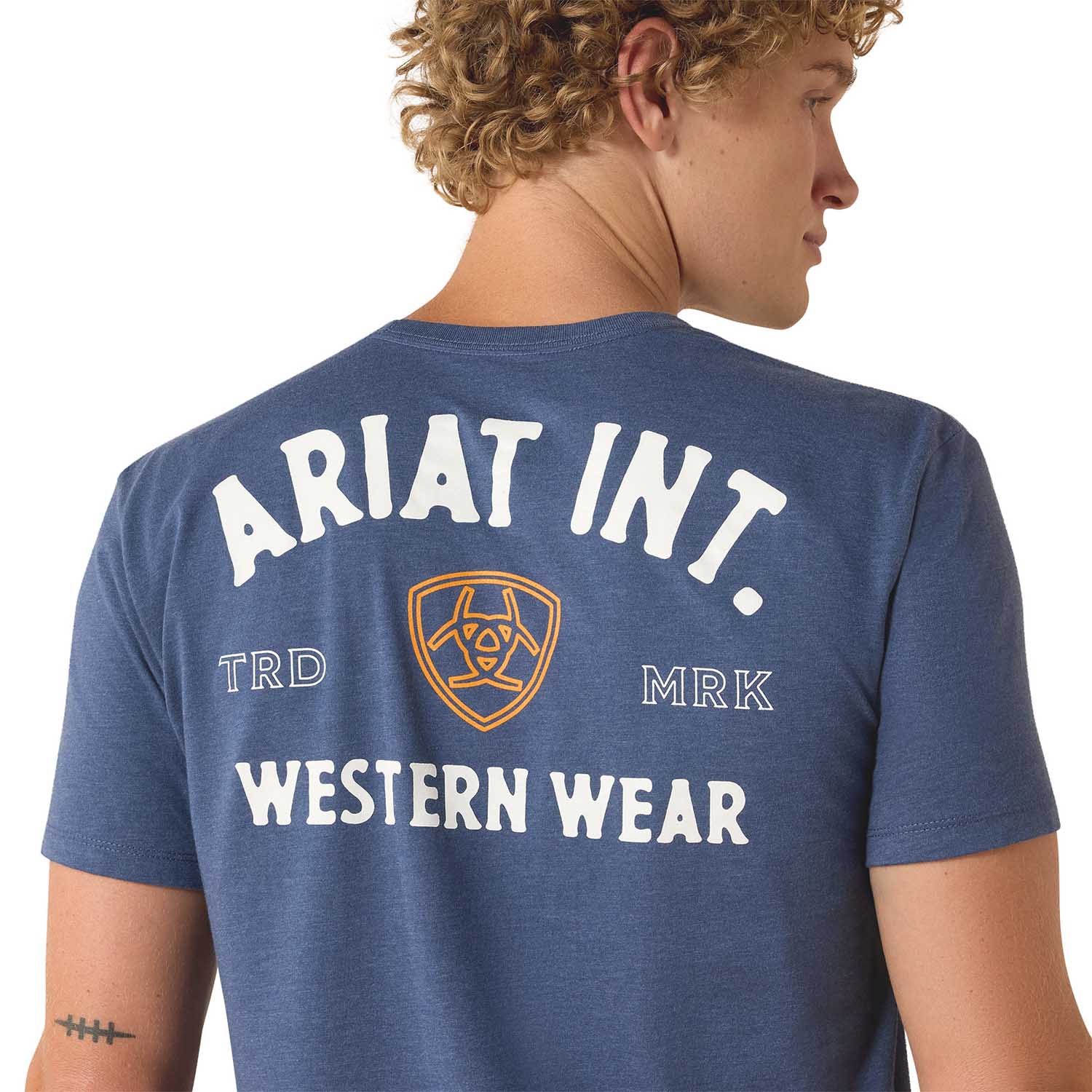 Ariat Mens Outline Shop Short Sleeve Shirt, Western Wear Tee - Image 2