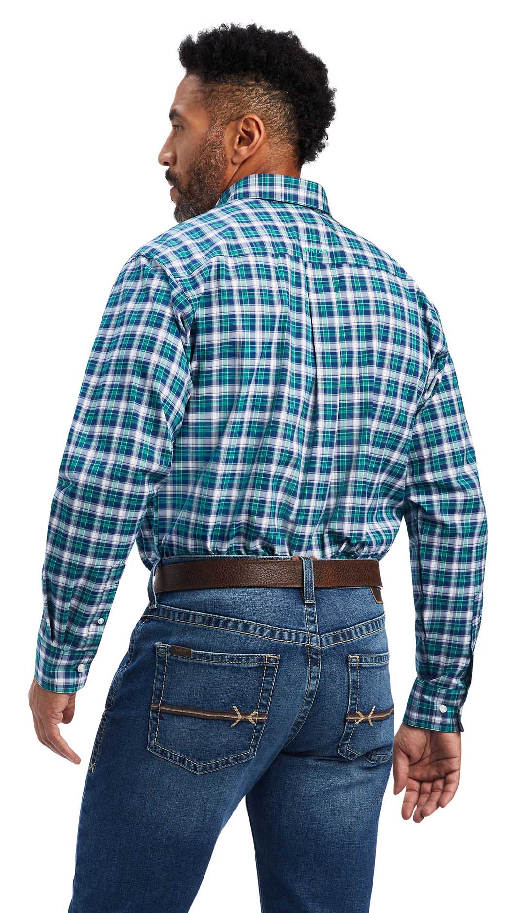 Ariat Men's Pro Series Brantleigh Stretch Classic Fit Shirt, Jelly Bean - Image 2