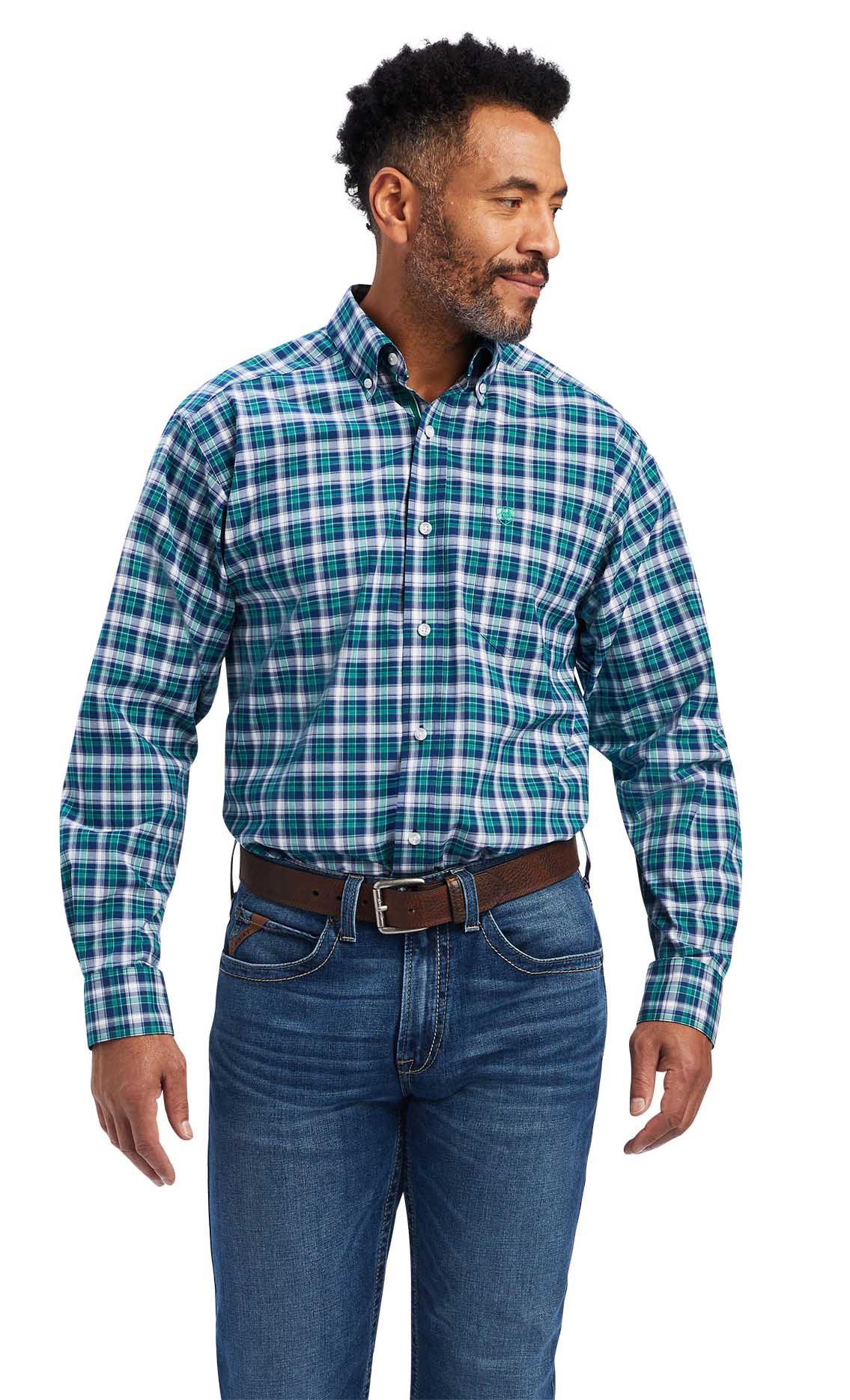 Ariat Men’s Pro Series Brantleigh Stretch Classic Fit Shirt, Jelly Bean