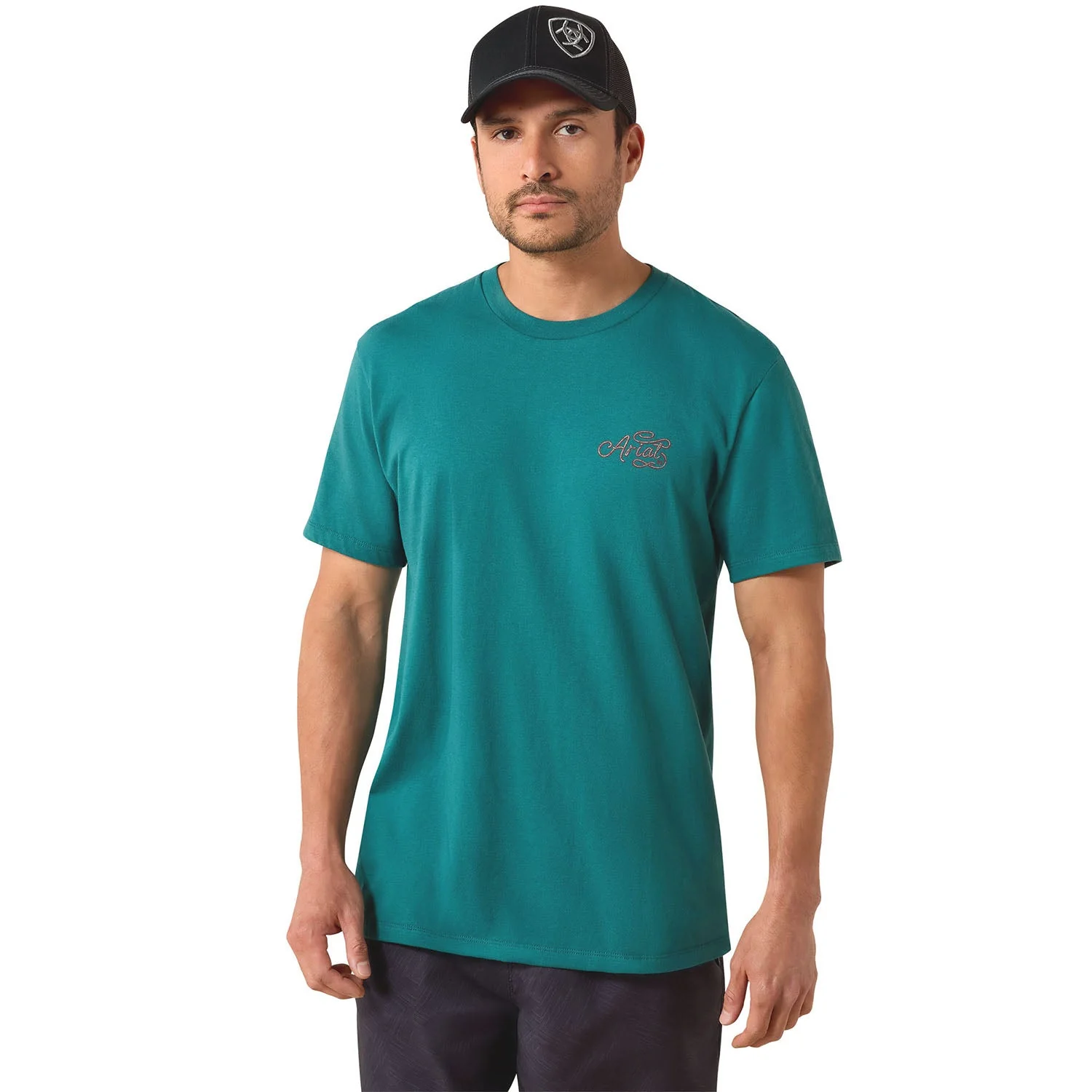 Ariat Mens Short Sleeve Shirt, Cattle Skull Freedom Western Graphic Tee - Image 3
